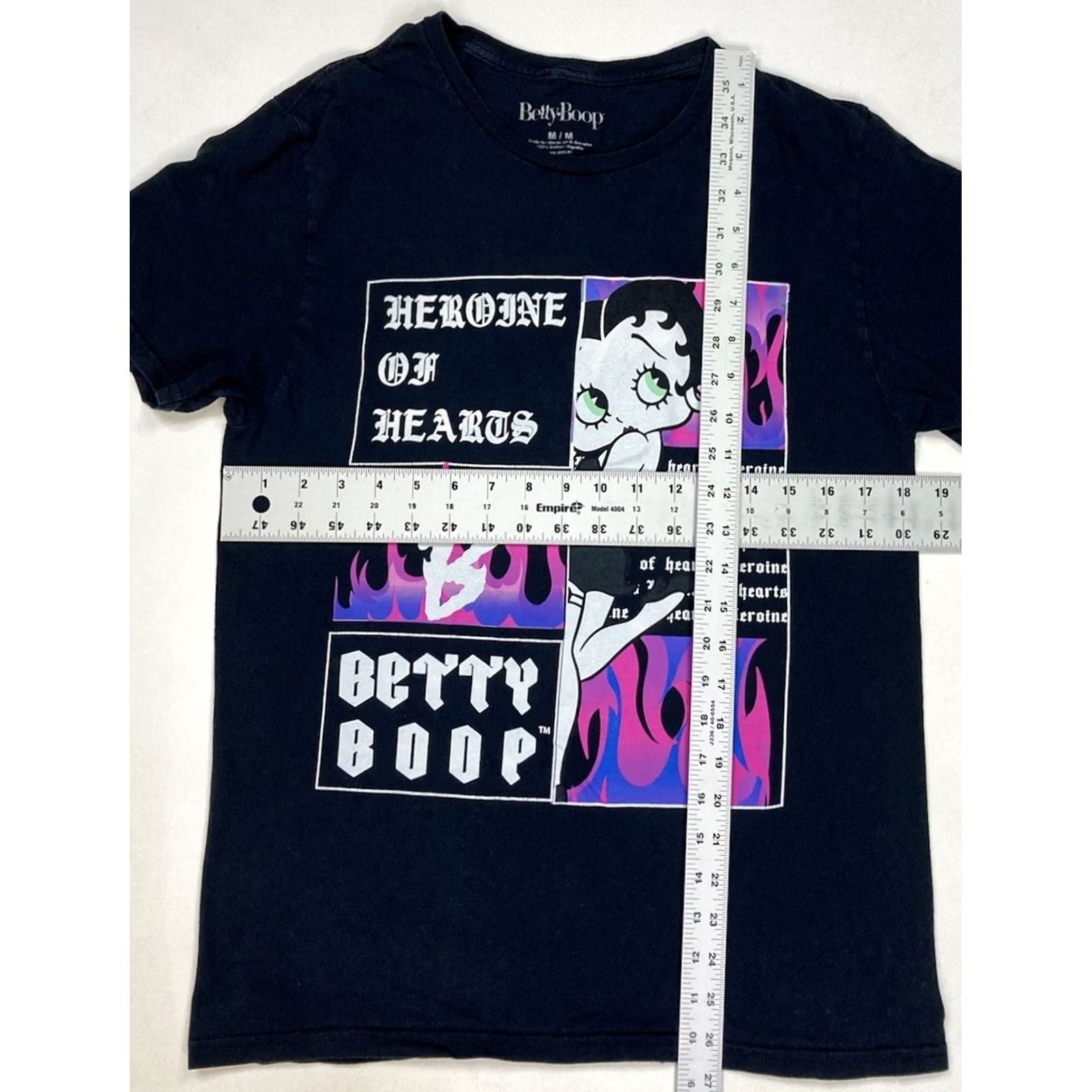 Vintage Betty Boop T-Shirt Women Medium Black Short Sleeve Crew Neck Pullover Casual Shirt Size M / US 6-8 / IT 42-44 - 5 Thumbnail