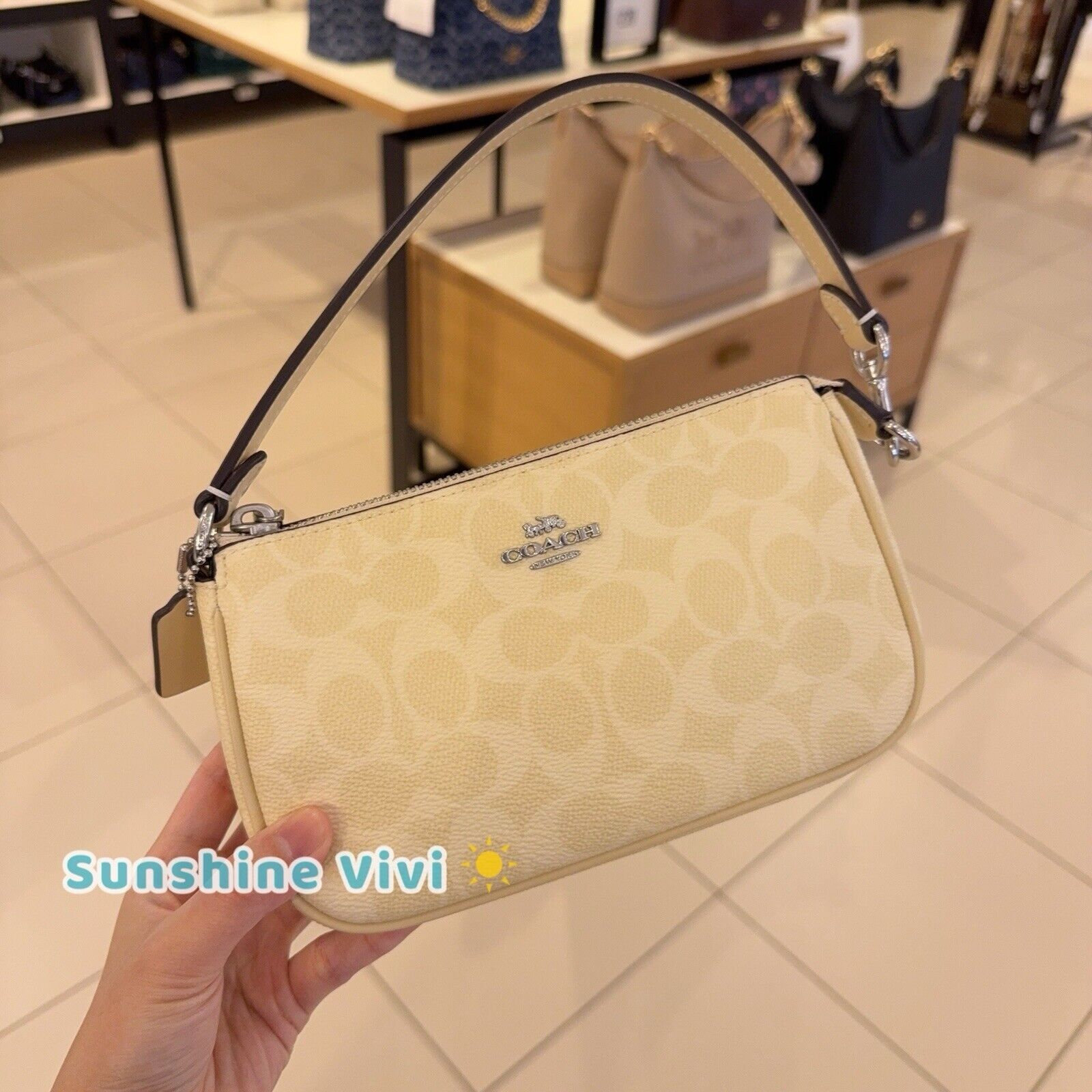 NWT Coach Nolita 19 Signature Canvas CW426 Silver/Hay