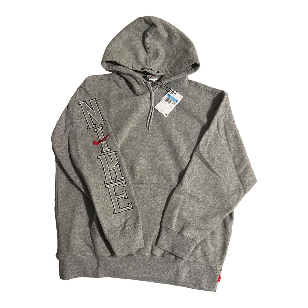 Supreme Supreme x Nike Hooded Sweatshirt Grey Size Medium | Grailed