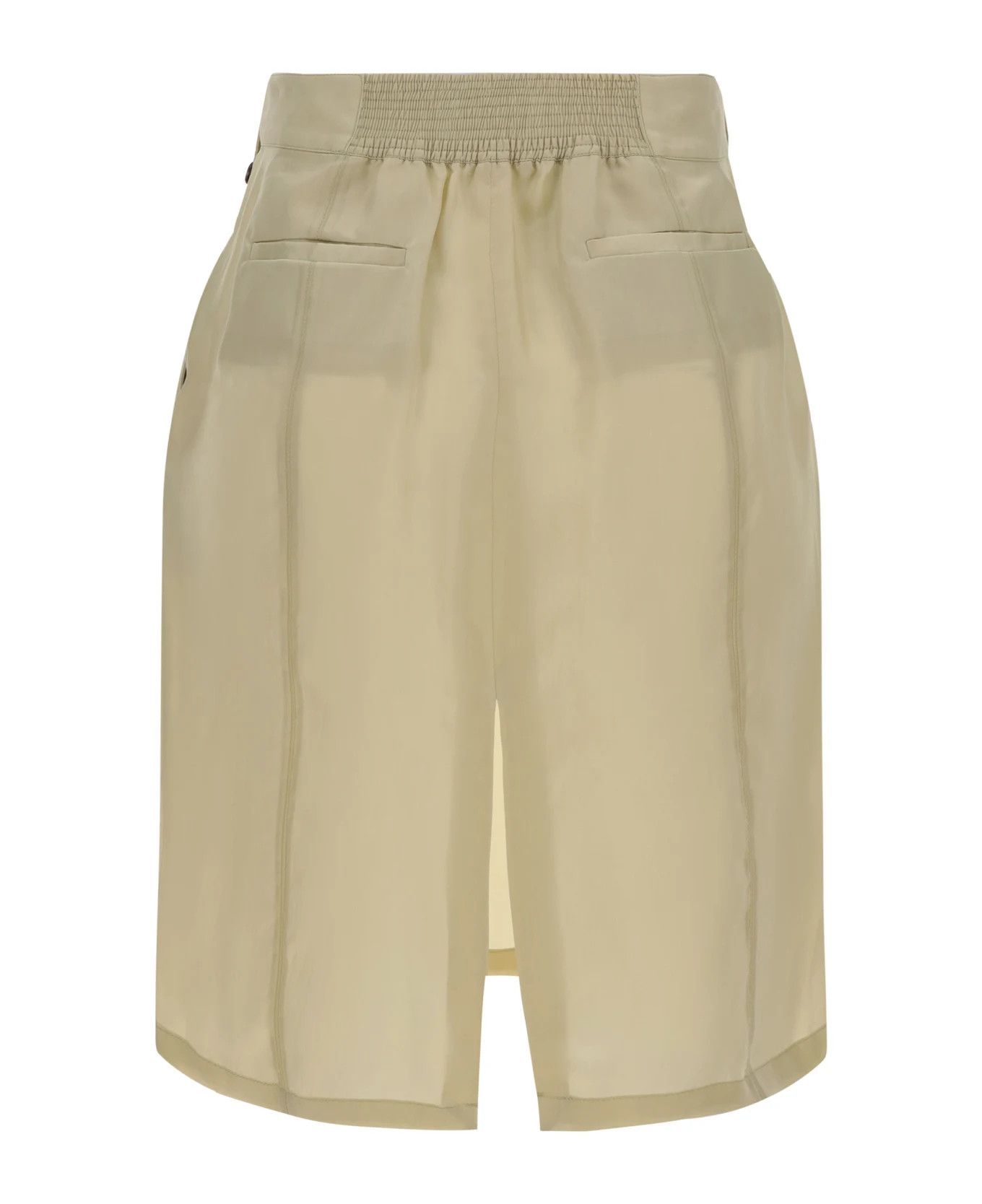 Saint Laurent Paris o1y0126 Mini Skirt in Beige Size 28" / US 6 / IT 42 - 2 Thumbnail