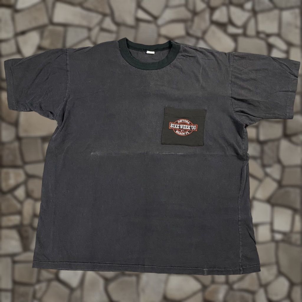 Vintage VINTAGE 2000 Daytona Beach Bike Week Ringer T-Shirt Mens XL Black Biker Logo Single Stitch Pocket Size US XL / EU 56 / 4 - 1 Thumbnail