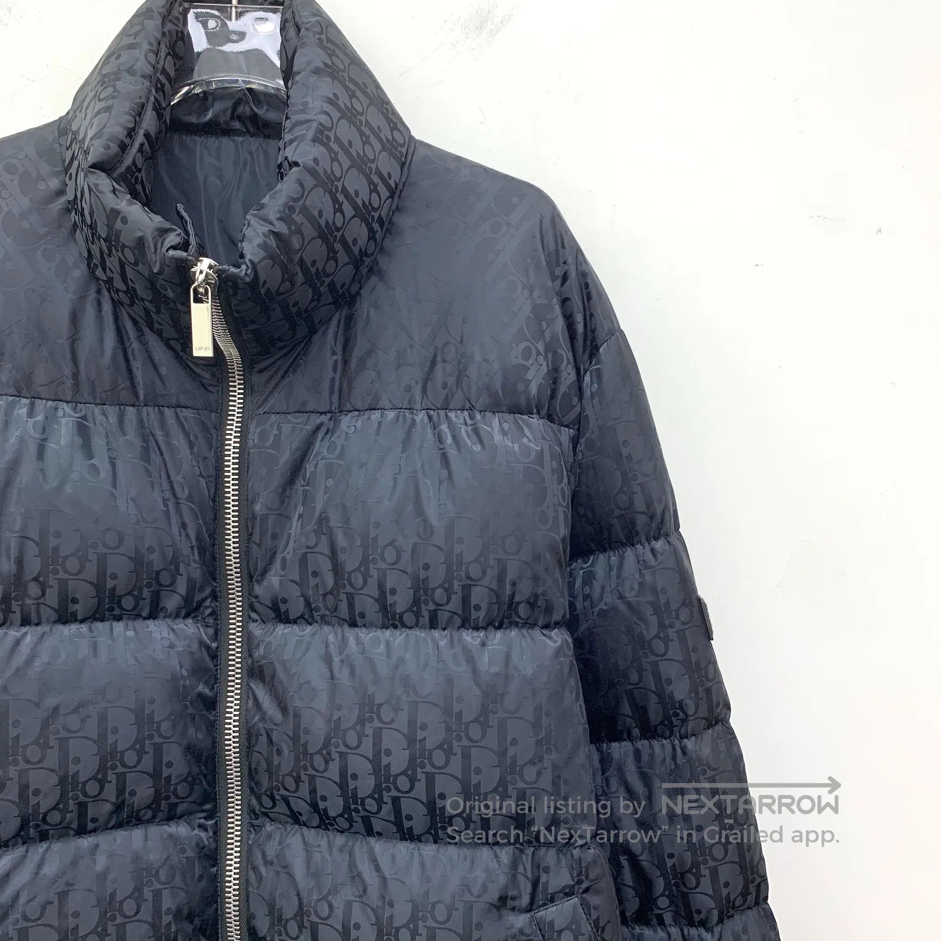 Dior Dior Black Logo Subtle Pattern Full Print Stand Collar Zip Size US L / EU 52-54 / 3 - 3 Thumbnail
