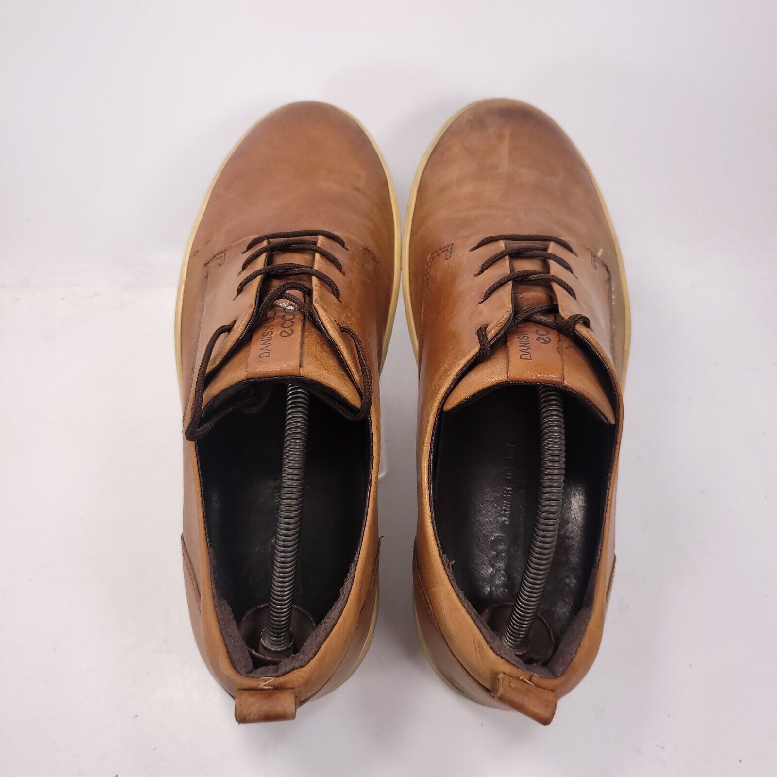 Ecco Ecco Leather Oxford Shoe Men Size 11 44068401021 Brown White Size US 11 / EU 44 - 4 Thumbnail