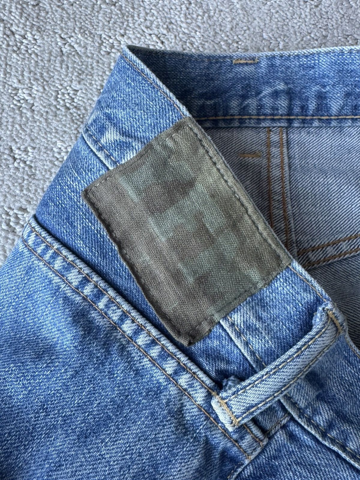 Yohji Yamamoto Yohji Yamamoto Distressed Runway Bandana Blue Denim Jeans Size US 34 / EU 50 - 5 Thumbnail
