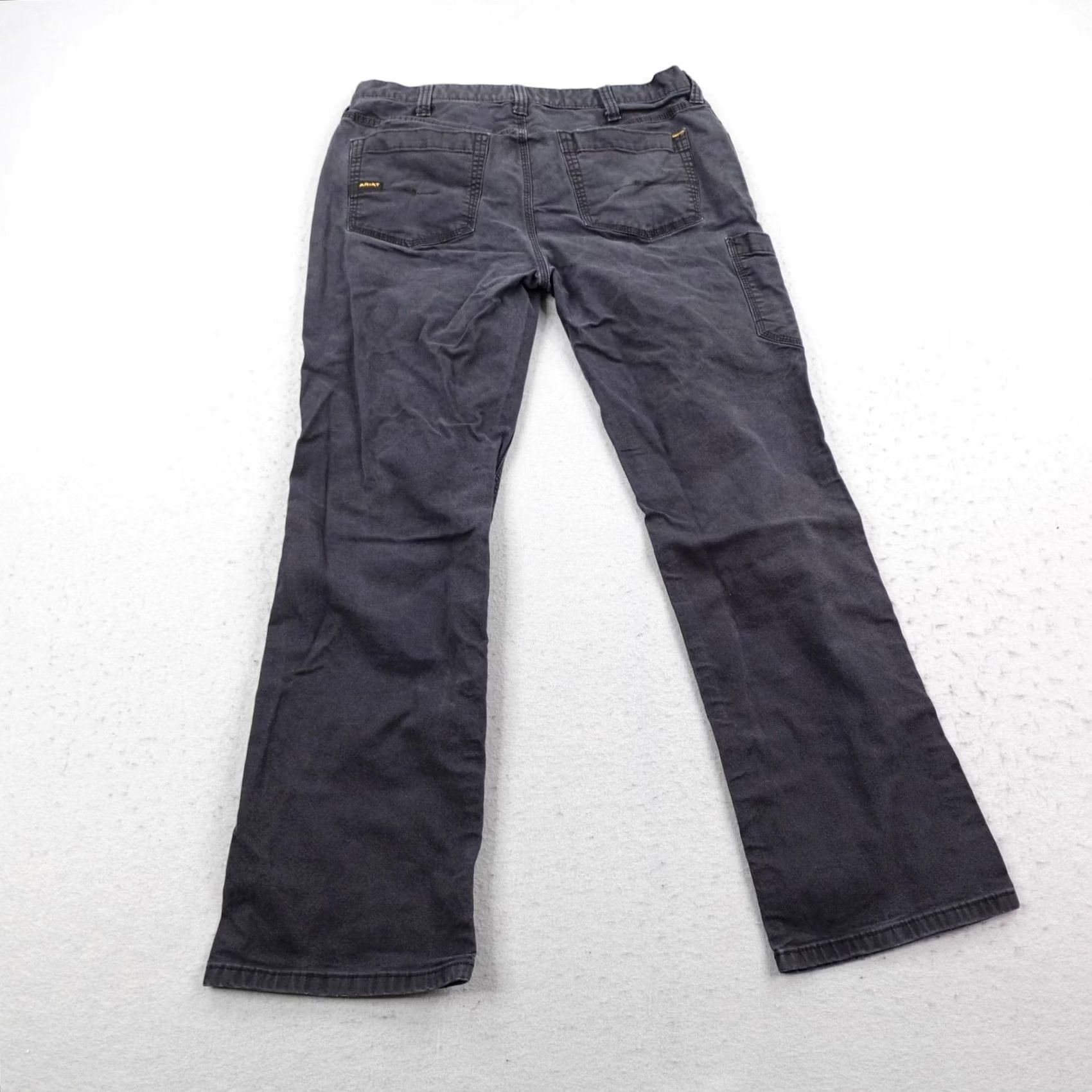 Ariat Ariat Pants Mens 34x30 Black Rebar M7 Slim Straight Cargo Work DuraStretch Flex Size US 34 / EU 50 - 4 Thumbnail