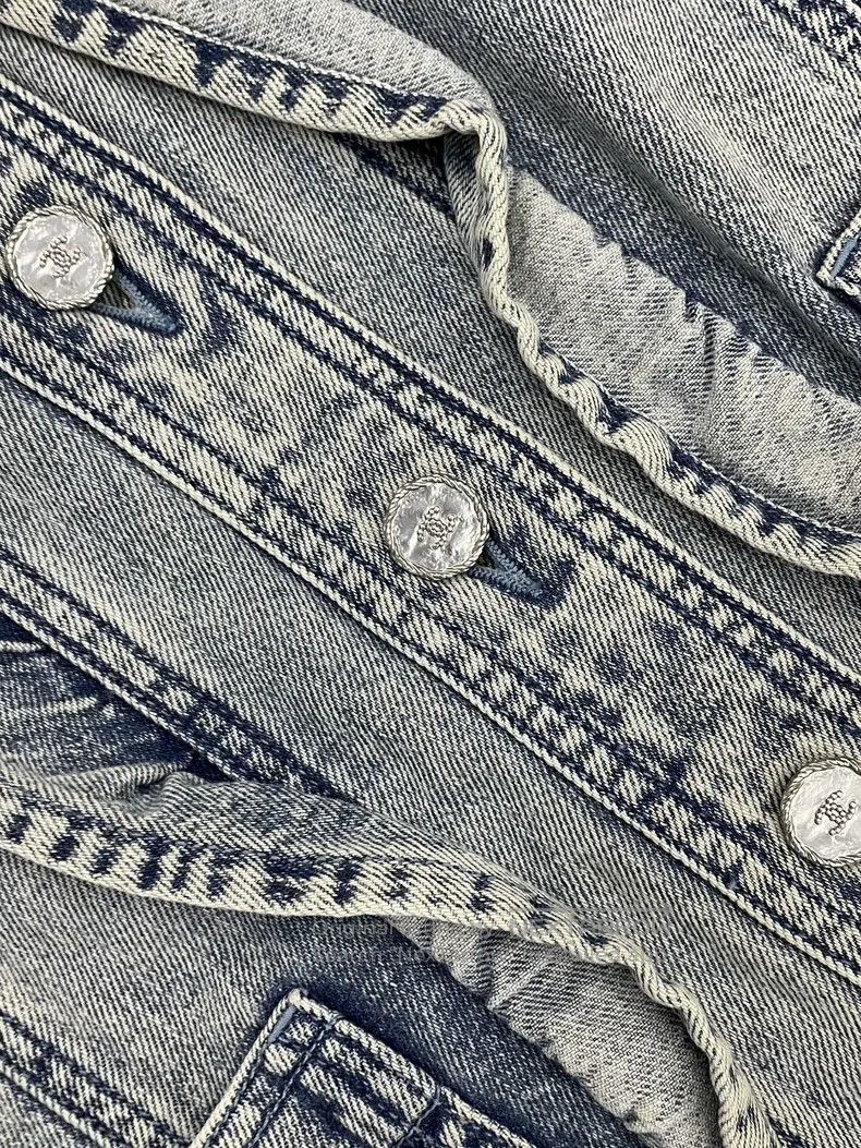 Chanel Chanel Make an old blue ruffled denim jacket Size XXS / US 00 / IT 34 - 4 Thumbnail