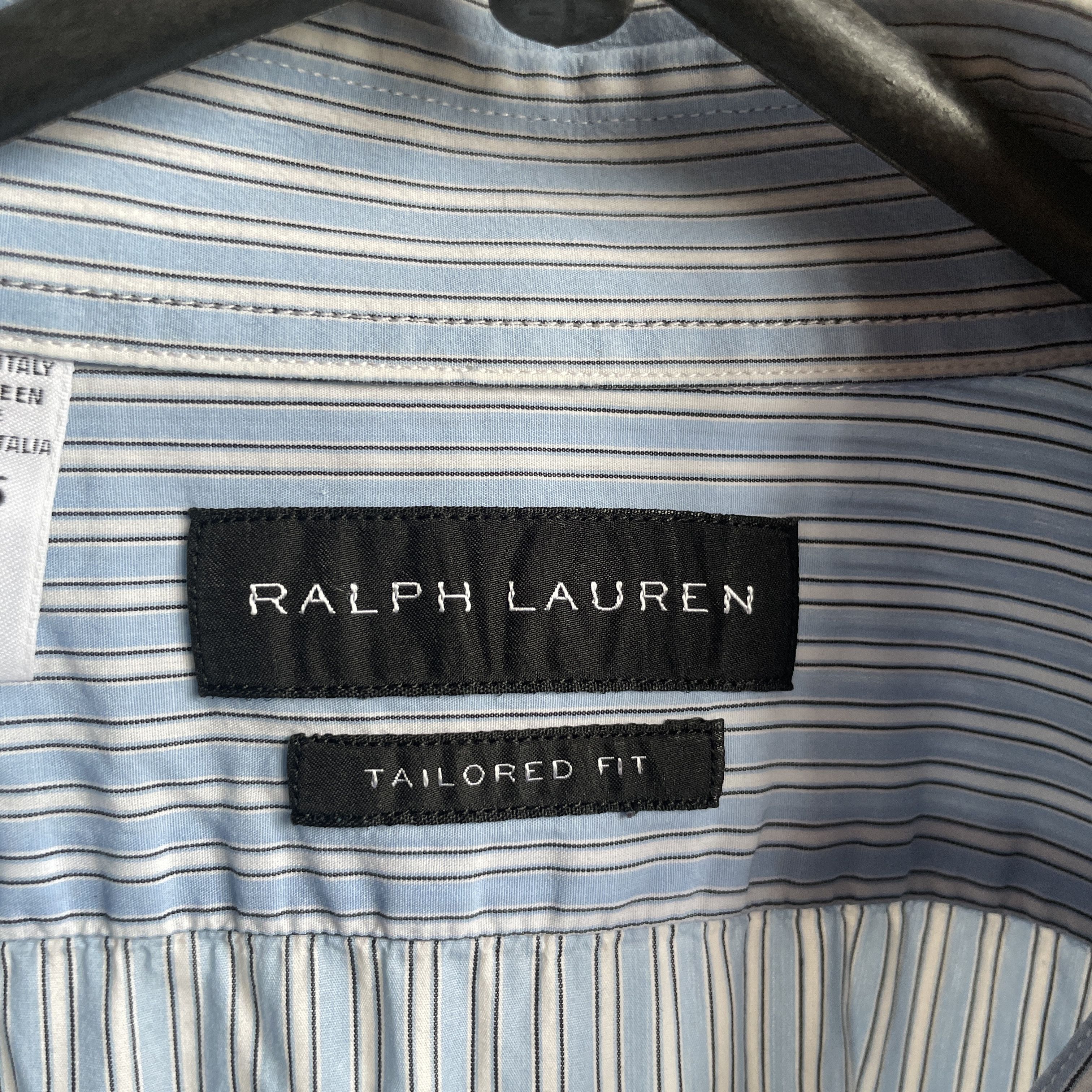 Ralph Lauren Black Label Ralph Lauren Black Label Tailored Fit Striped Dress Shirt Size US L / EU 52-54 / 3 - 6 Thumbnail
