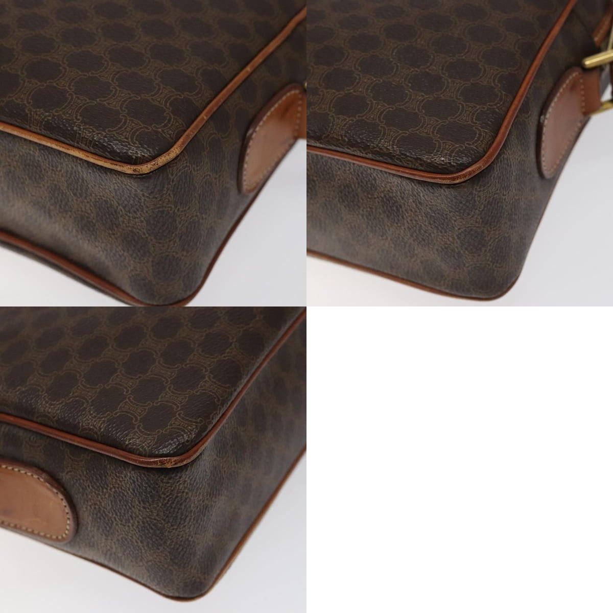 Celine CELINE Macadam Canvas Shoulder Bag Pvc Leather Brown Gold Size ONE SIZE - 10 Thumbnail