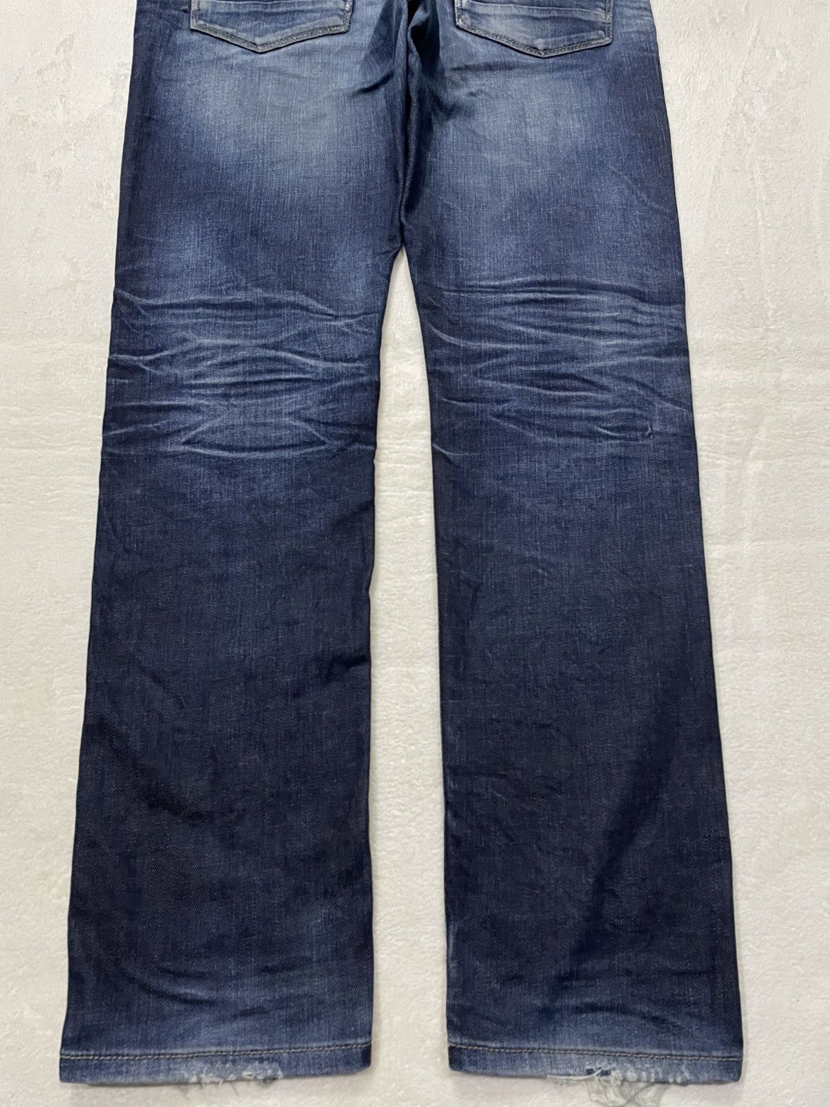 Japanese Brand Vintage SMOG Straight Cut Faded Dark Blue Jeans Size US 34 / EU 50 - 12 Thumbnail