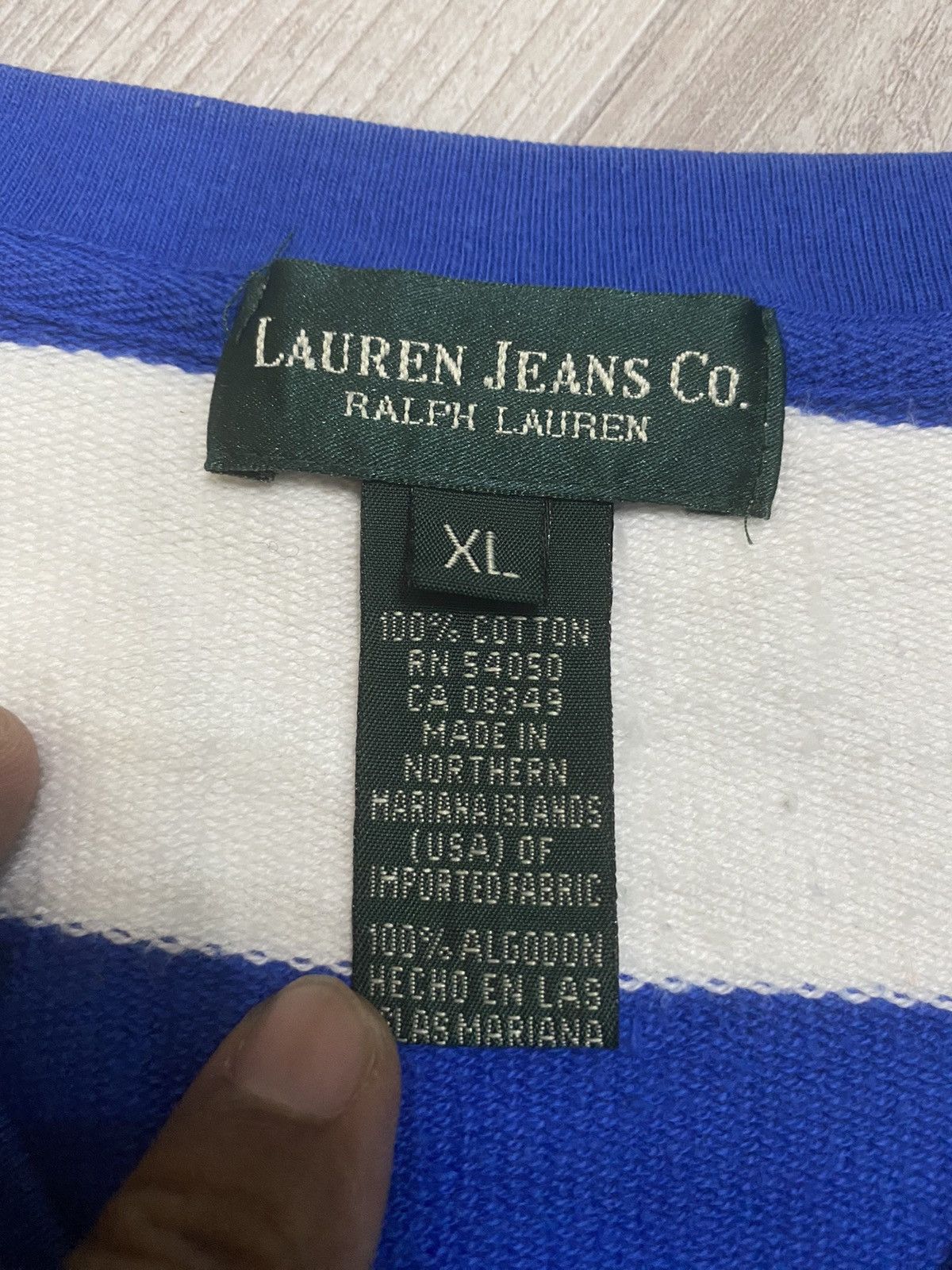 Lauren Ralph Lauren × Polo Ralph Lauren Lauren jeans co ralph lauren stripes v-neck sweatshirt Size US L / EU 52-54 / 3 - 4 Thumbnail