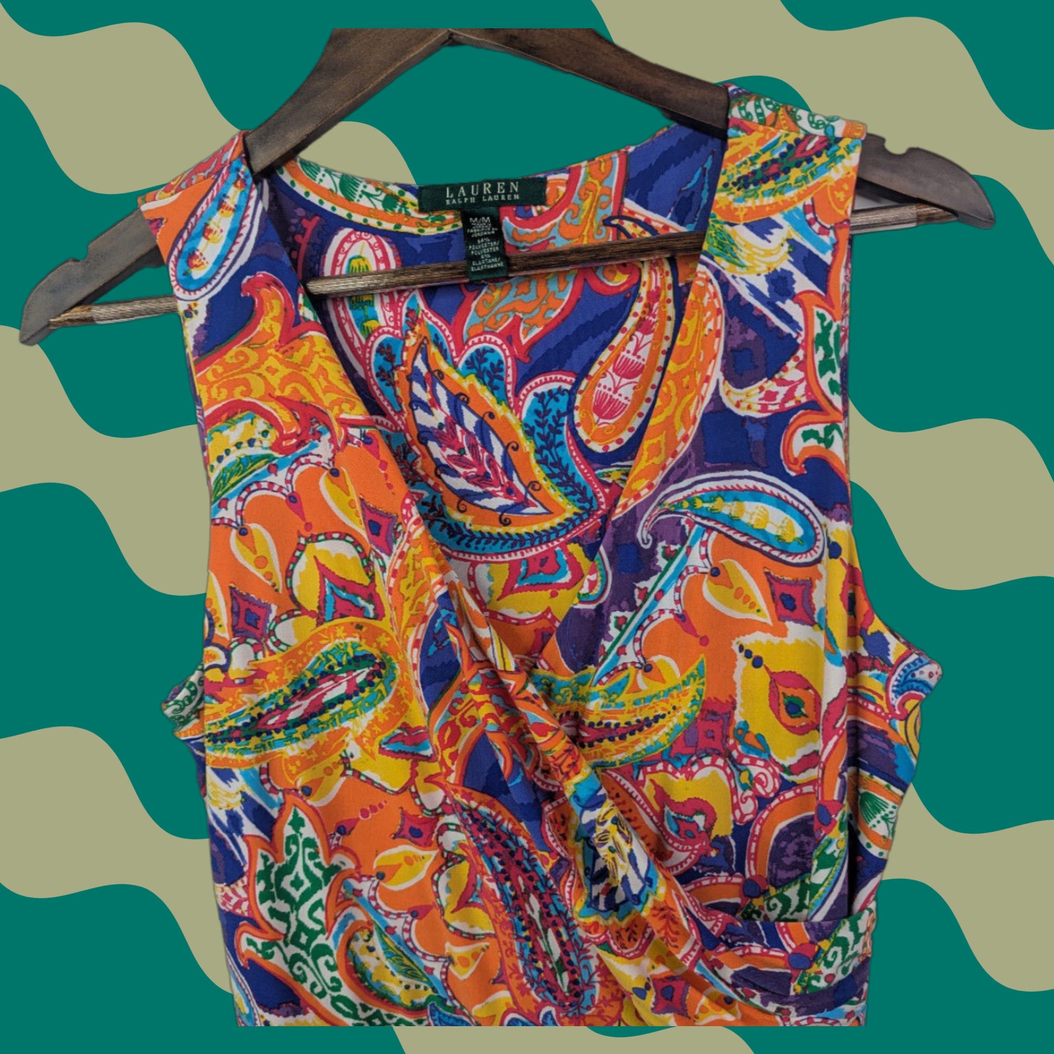 Ralph Lauren Lauren Ralph Lauren Women's Medium Dress Floral Paisley Multicolor Faux Wrap Size M / US 6-8 / IT 42-44 - 1 Thumbnail