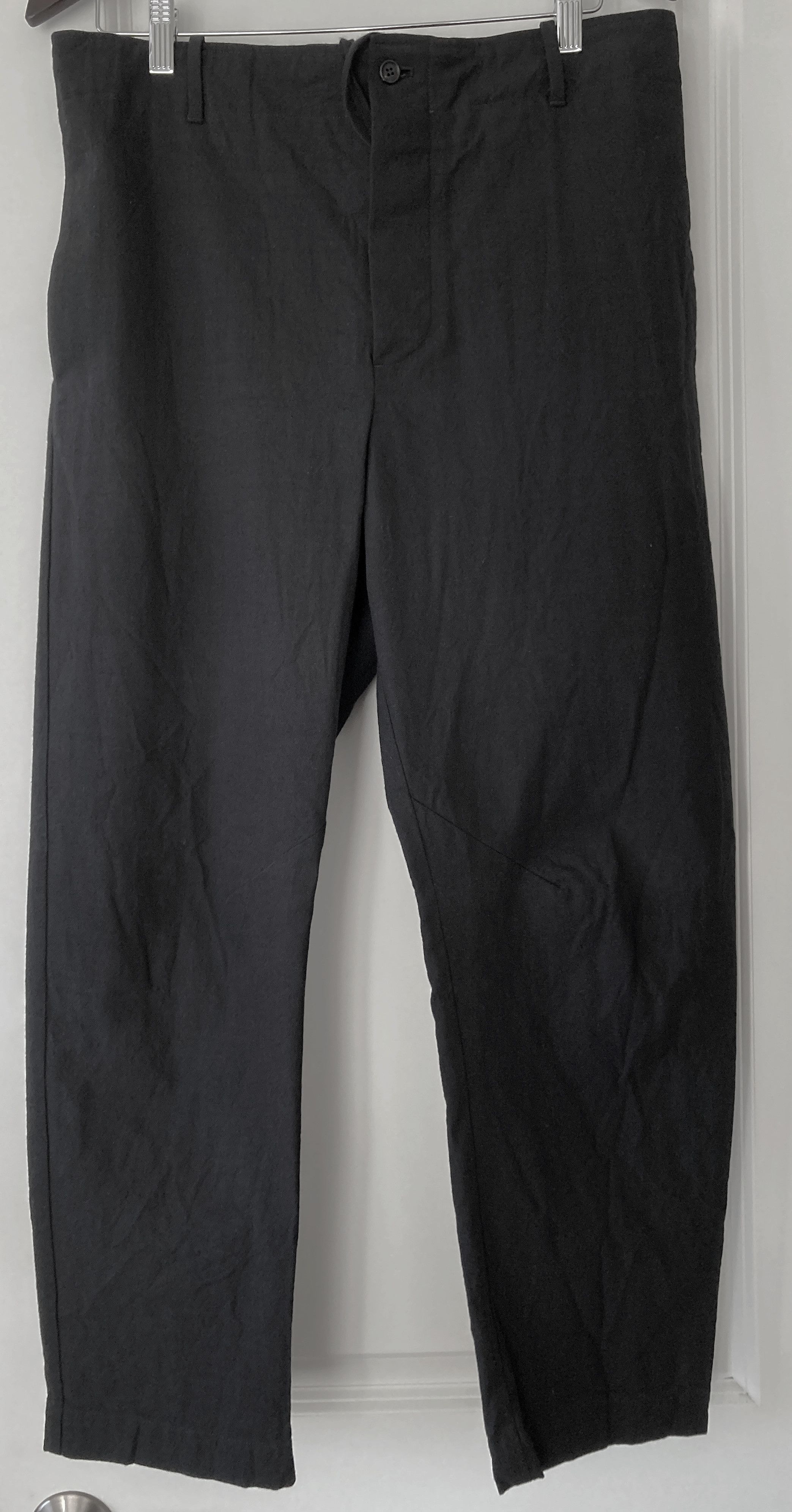 image of Forme D Expression Forme D'expression Fw20 Straight Ankle Pants (Black), Men's (Size 32)