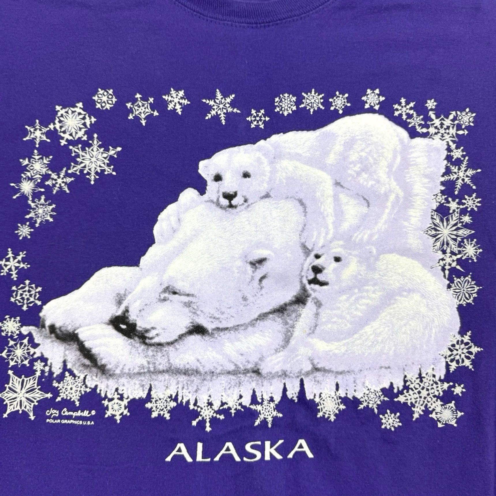 Hanes VINTAGE Hanes T-Shirt Purple 90s Nature Animals Adult Large Mens Crew Neck Short Sleeve 2402L Size US L / EU 52-54 / 3 - 2 Thumbnail