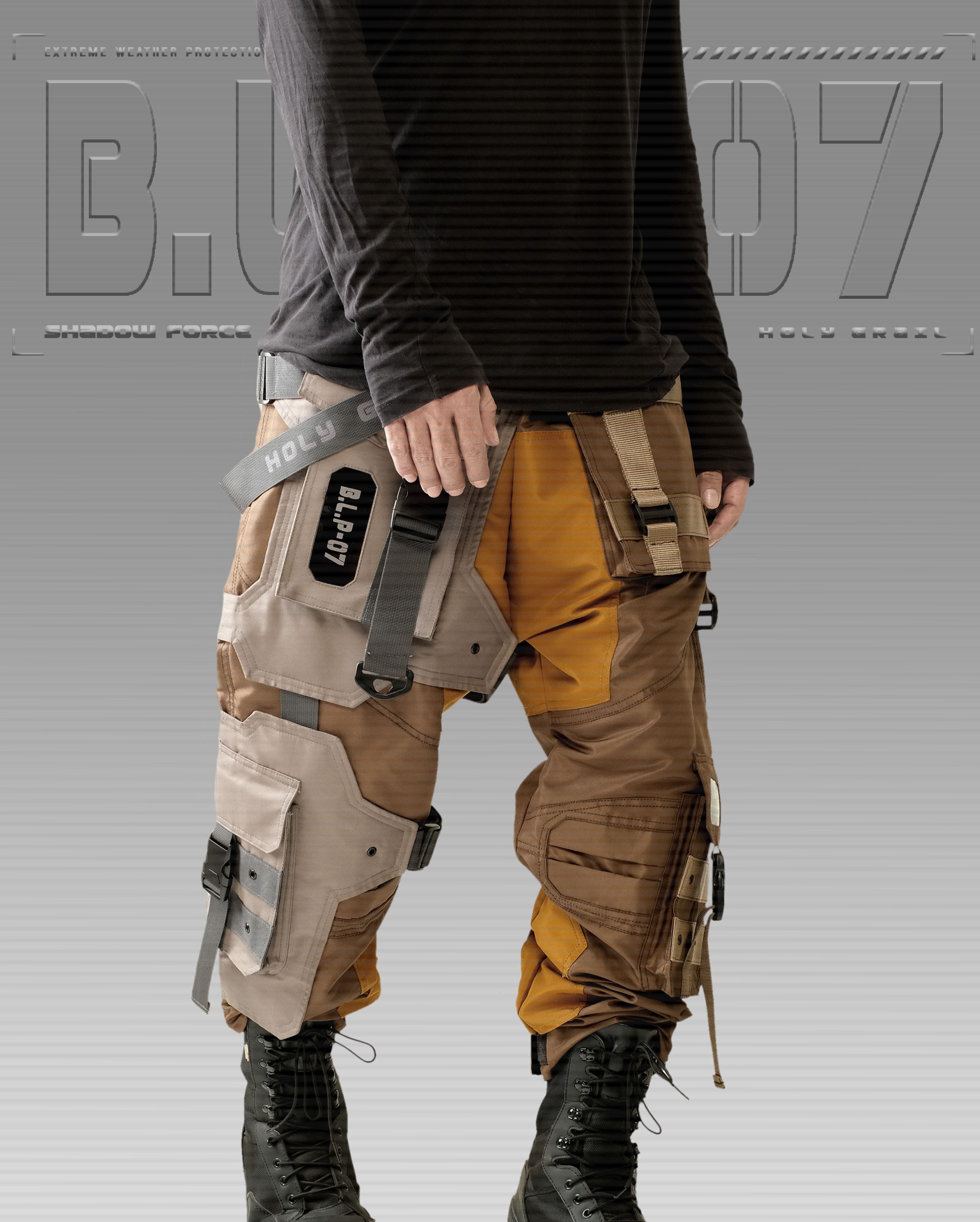 Hi Tec H-G PRO-TECH-TOR "SHADOW FORCE" TECHWEAR CYBERPUNK HOLYGRAIL Size US 34 / EU 50 - 3 Thumbnail