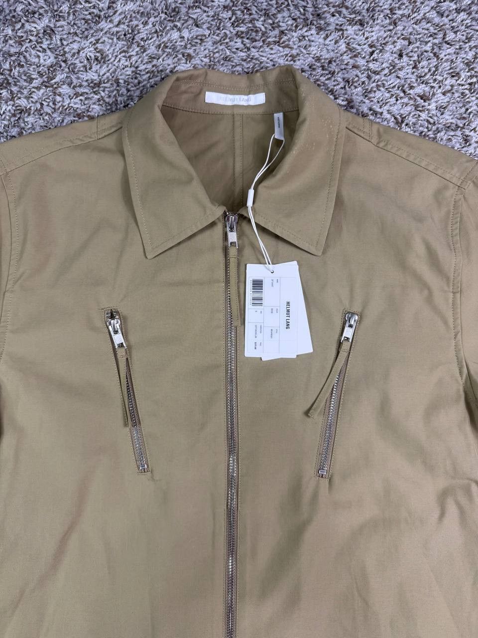 Helmut Lang Helmut Lang Beige Zip Front Shirt Size US S / EU 44-46 / 1 - 2 Thumbnail