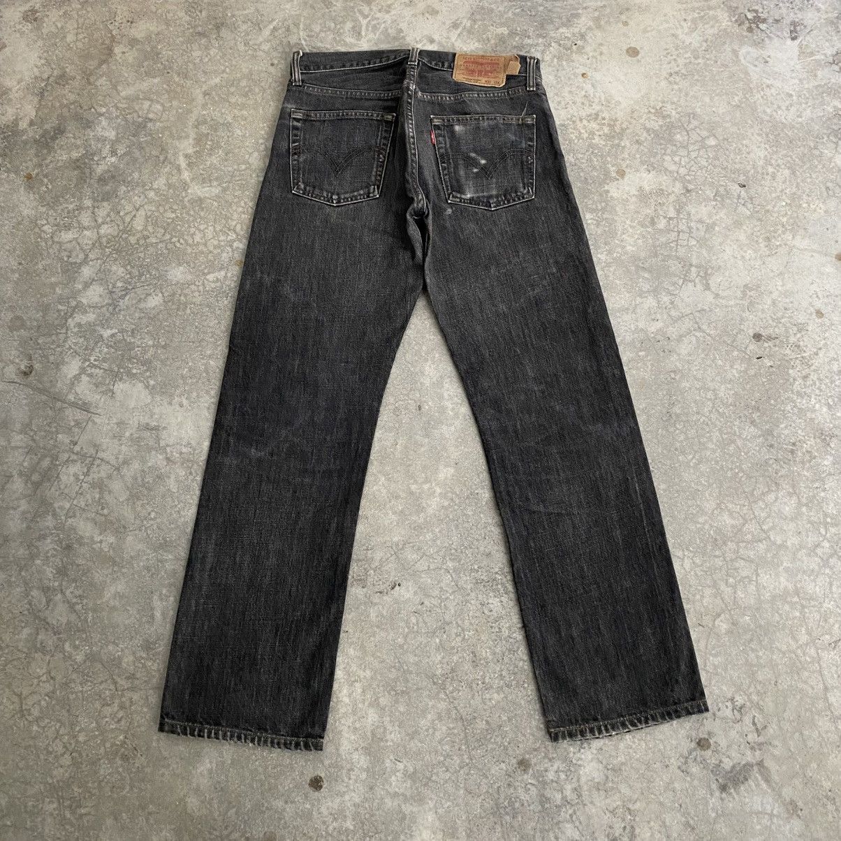 Levi's Size 31x29.5 Vintage Levis 505 Faded Black Denim Jeans Size US 31 - 9 Thumbnail