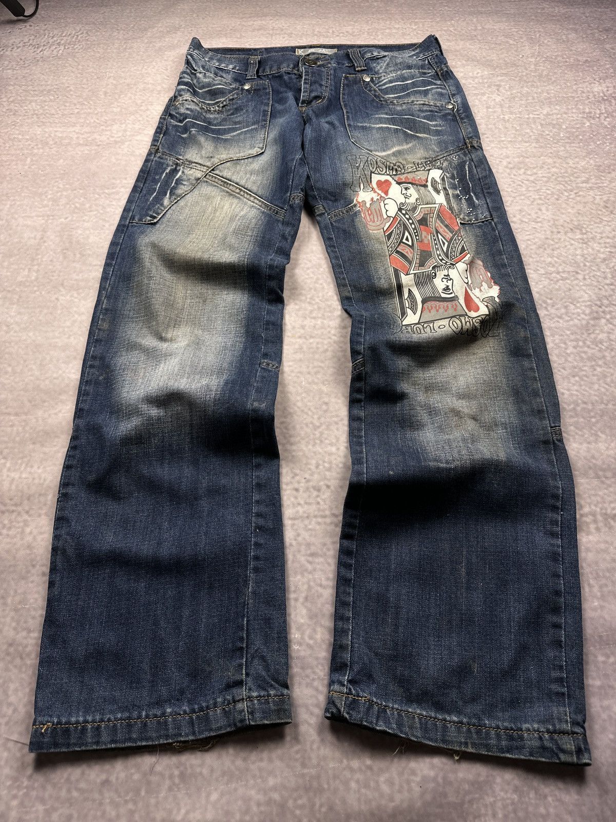 If Six Was Nine Vintage Japan l.g.b. style Distresed Denim