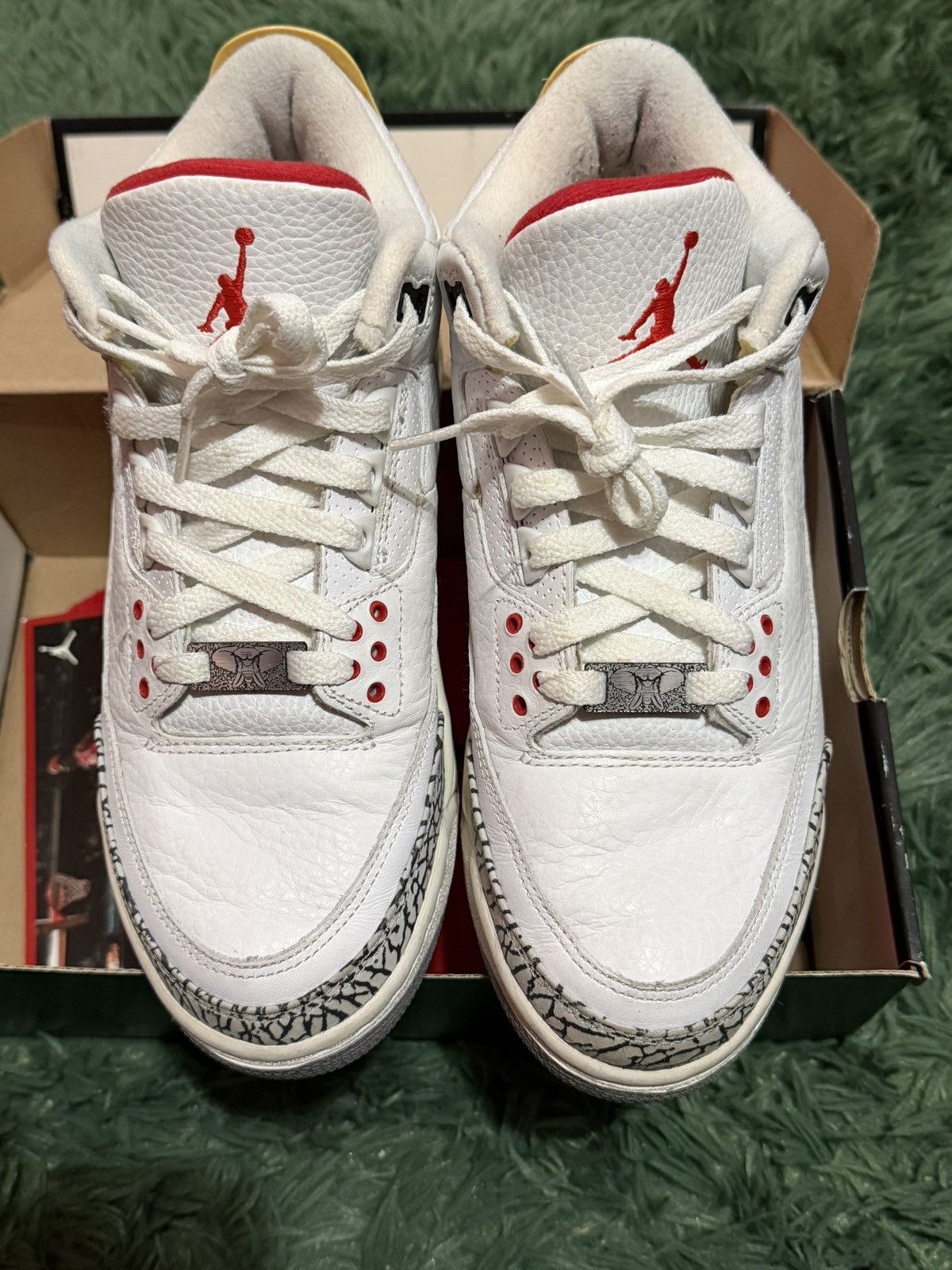 Nike jordan retro 3 white cement 2003 Size US 8 / EU 41 - 3 Thumbnail