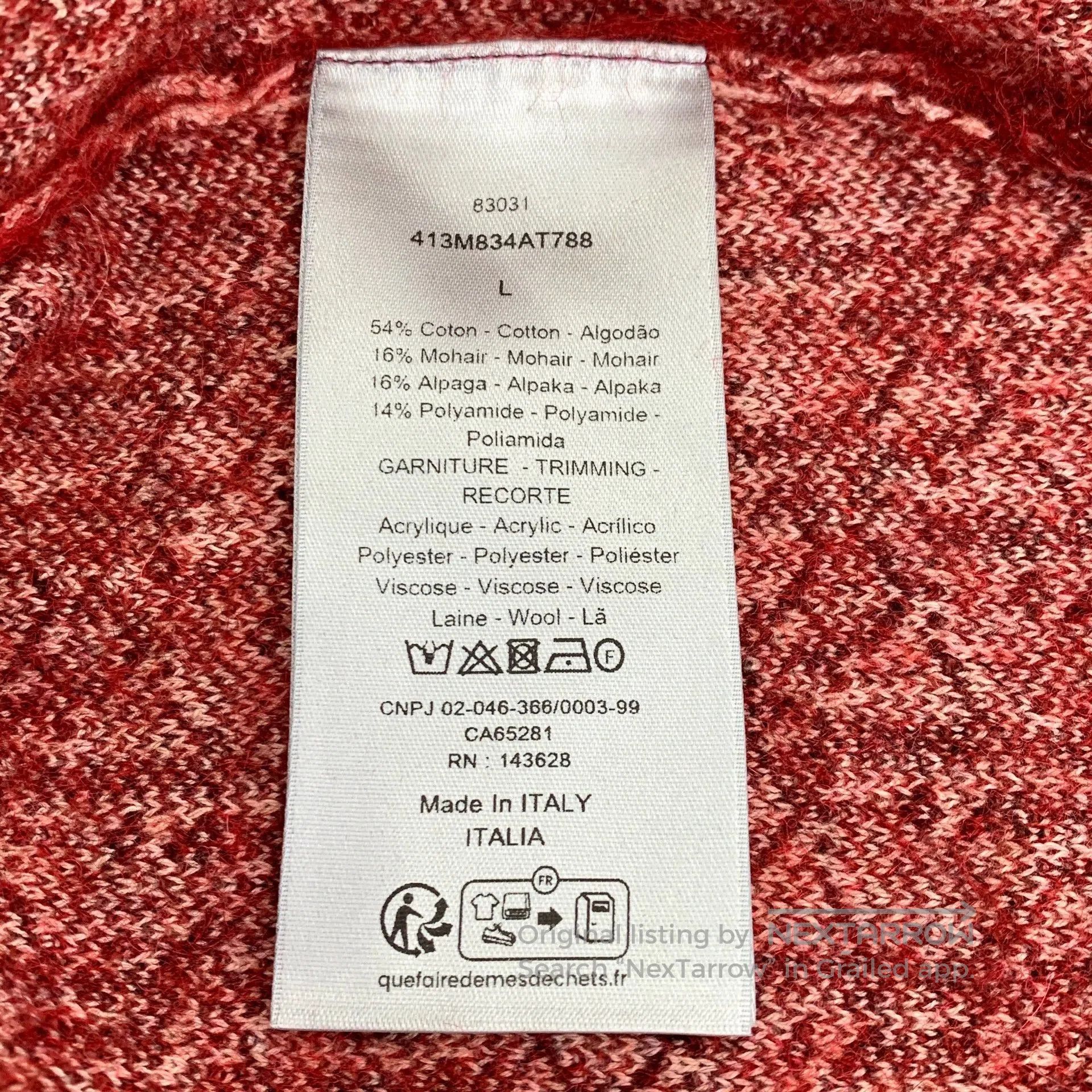 Dior red dragon logo long sleeve polo shirt. Size US L / EU 52-54 / 3 - 6 Thumbnail