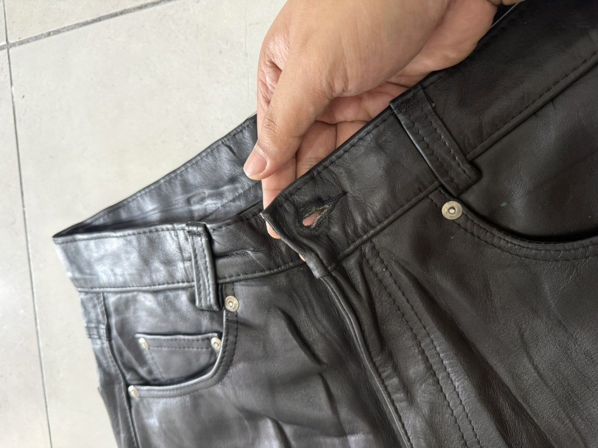Schott Schott NYC Cowhide Black Leather Pants 34 Size US 34 / EU 50 - 10 Thumbnail