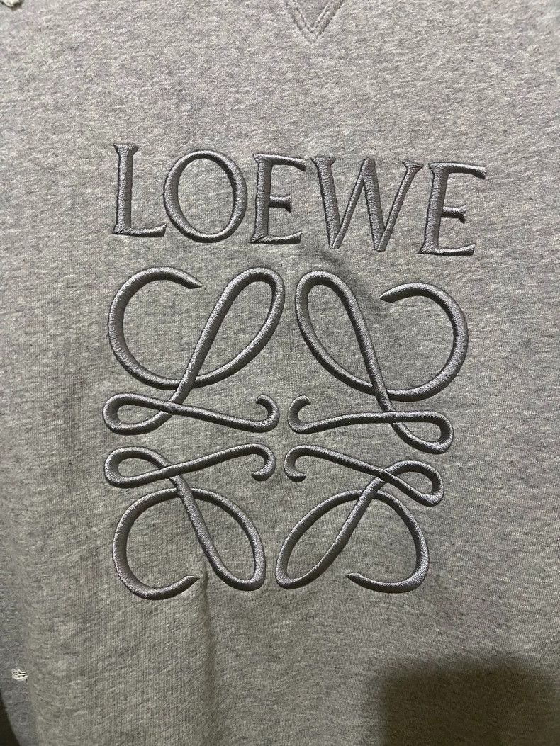 Loewe loewe Embroidered ripped gray sweatshirt 2503-Nextarrow Size US M / EU 48-50 / 2 - 2 Thumbnail