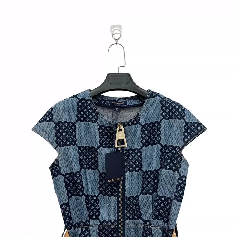 Louis Vuitton Louis Vuitton Old Flower Full Print Belted Dress Size XS / US 0-2 / IT 36-38 - 6 Thumbnail