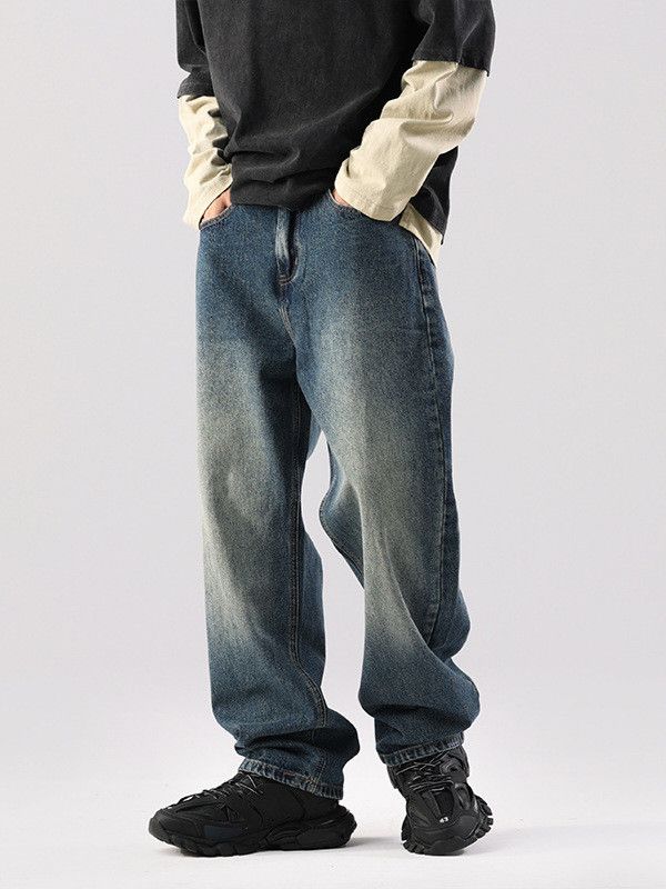 Japanese Brand Men's Retro Washed American Street Style Loose Jeans Size US 32 / EU 48 - 1 Thumbnail