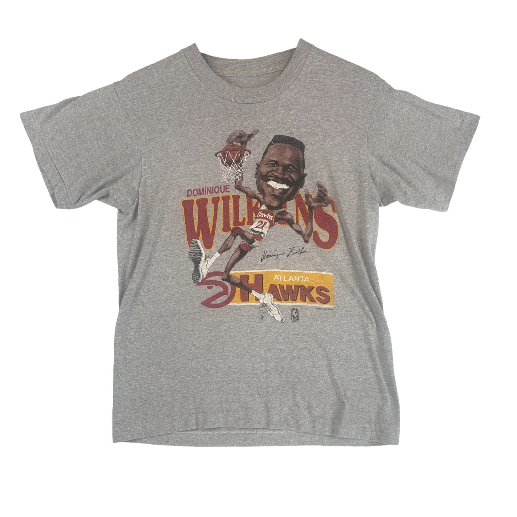 Vintage VINTAGE Dominique Wilkins Atlanta Hawks Big Head Graphic Mens XS Salem 80s/90s Shirt Small? Size US XS / EU 42 / 0 - 2 Thumbnail