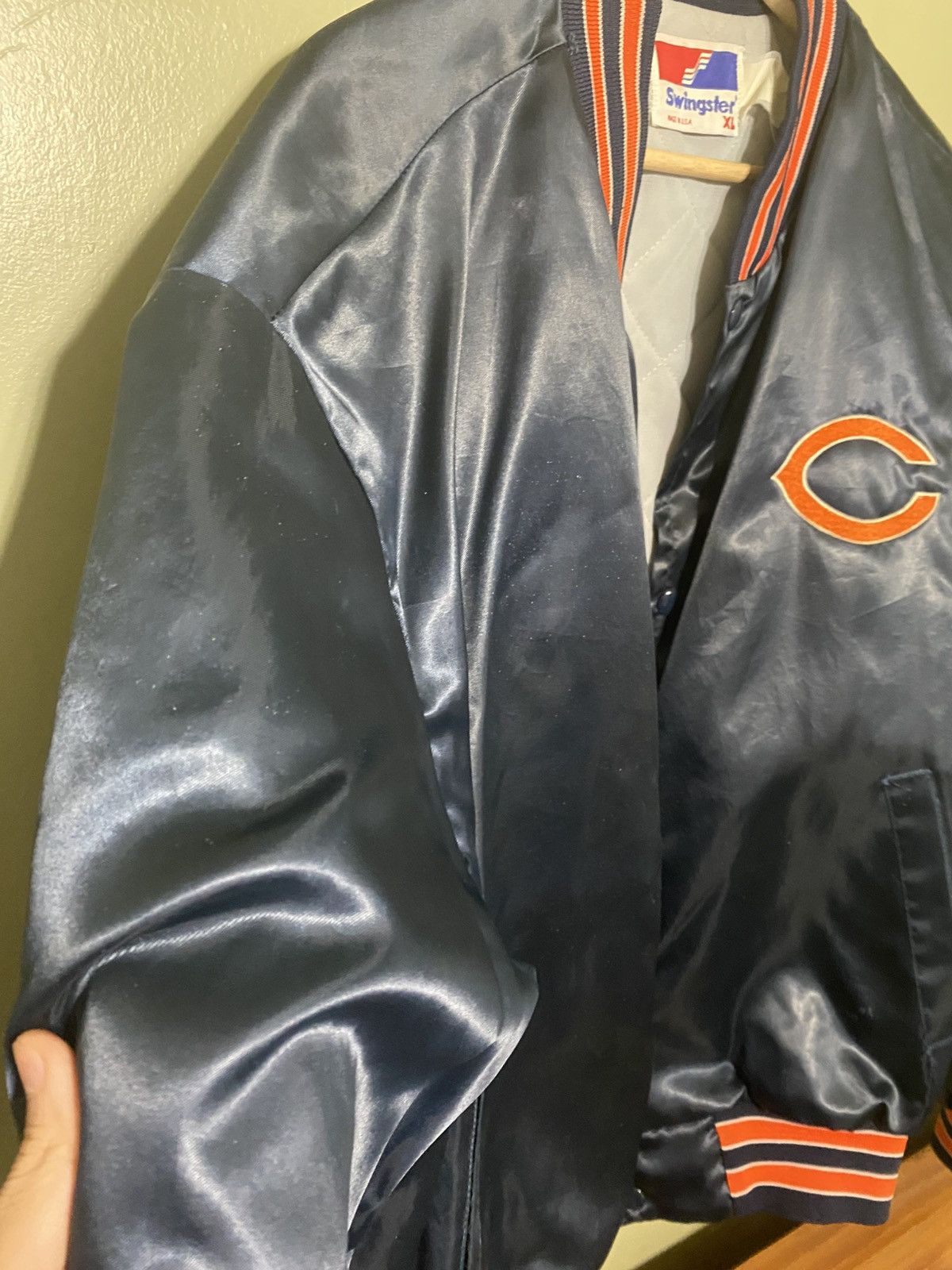 Swingster × Vintage Vintage Swingster Chicago Bears varsity Bomber jacket Size US XL / EU 56 / 4 - 4 Thumbnail