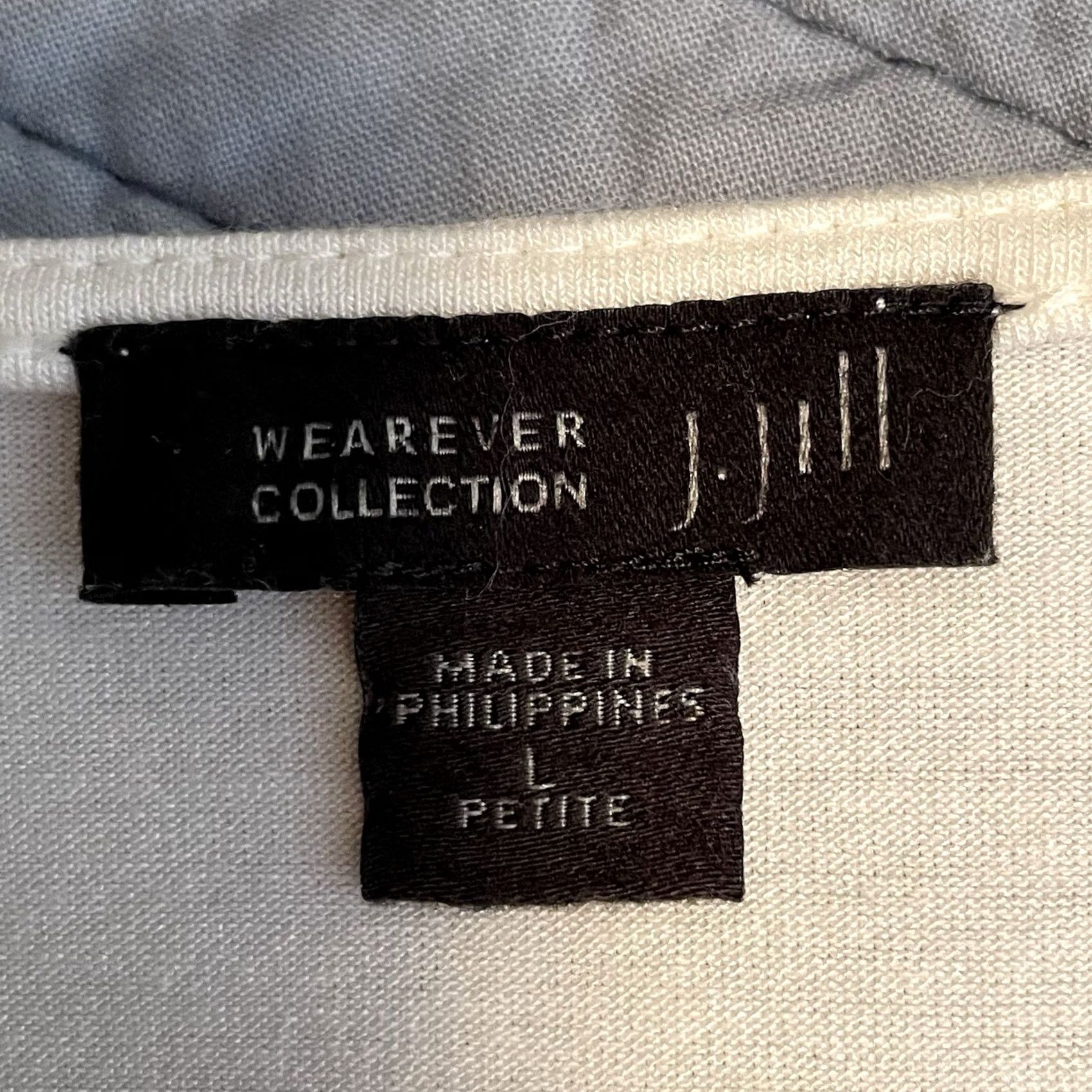 J. Jill J. Jill Ivory Top PL Women's 3/4 Sleeve Round Neck Casual Tunic Knit Stretch Jersey Size L / US 10 / IT 46 - 4 Thumbnail