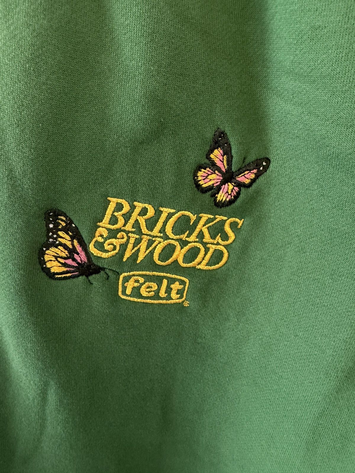 FELT FELT x Bricks & Wood “Butterfly Garden” Green Sweatpants Size US 32 / EU 48 - 3 Thumbnail