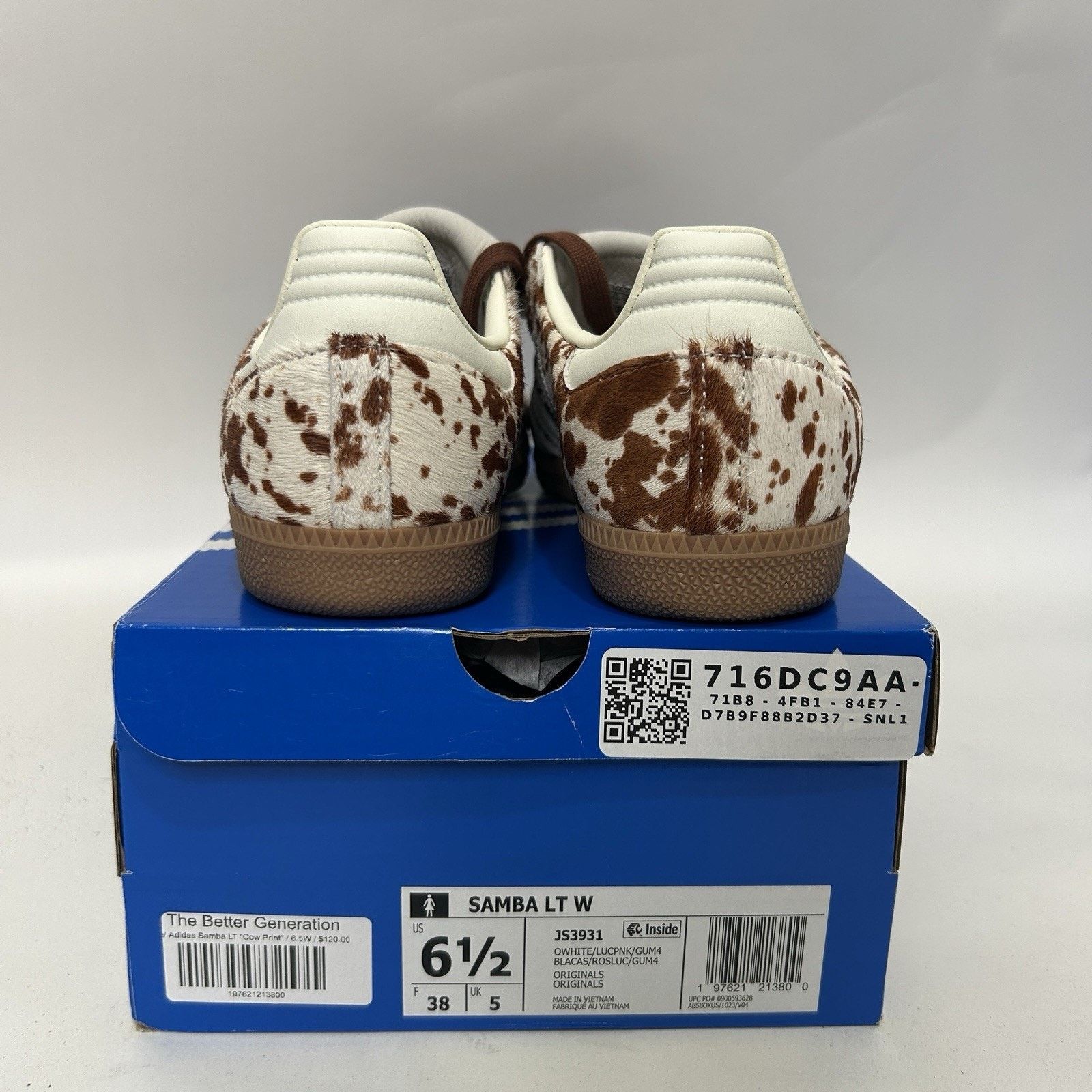 Adidas adidas Women's Samba LT Cow Print Pack “Brown” Size US 6.5 / IT 36.5 - 4 Thumbnail