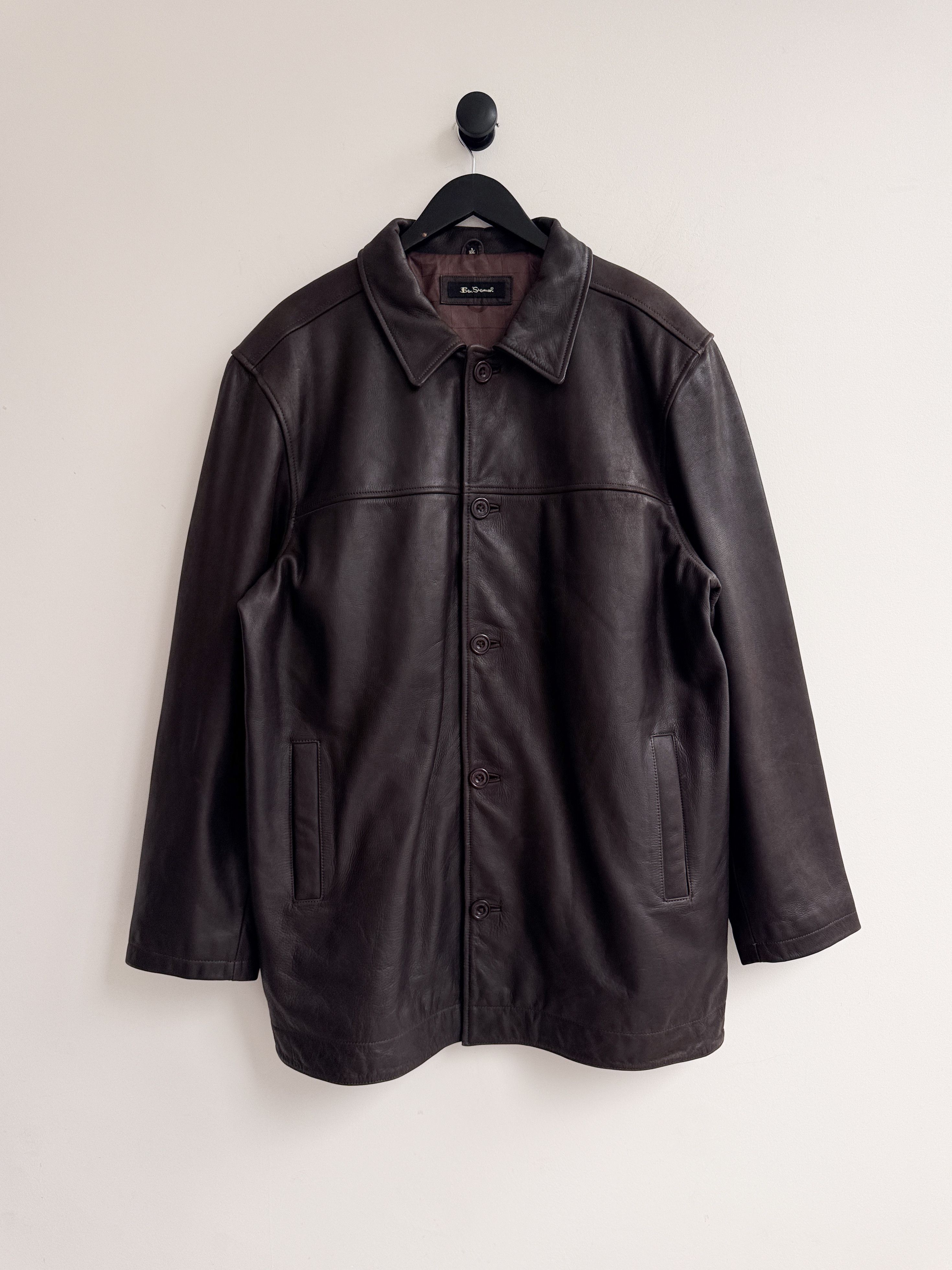 Ben Sherman Ben Sherman Brown Leather Jacket Size US XXL / EU 58 / 5 - 1 Thumbnail