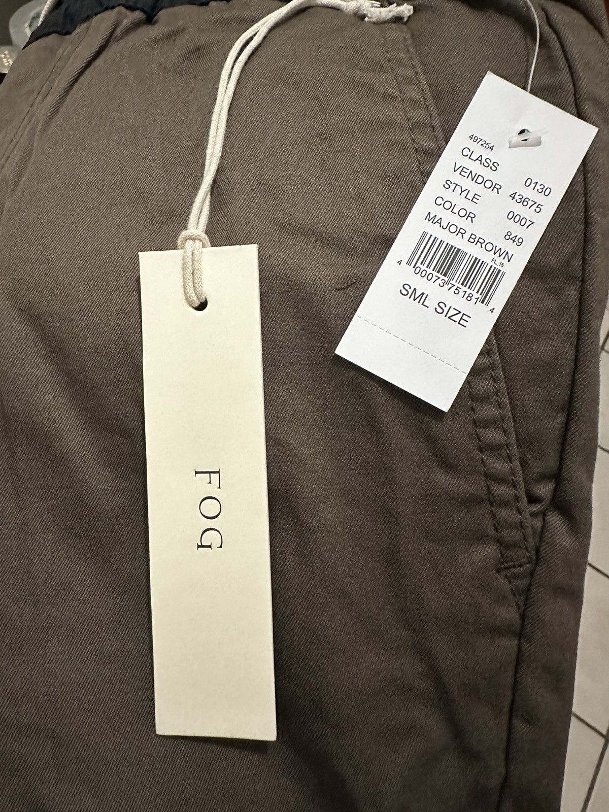FOG Essentials Drawstring Trouser Zipper Pants Fear Of God Size US 29 - 2 Thumbnail