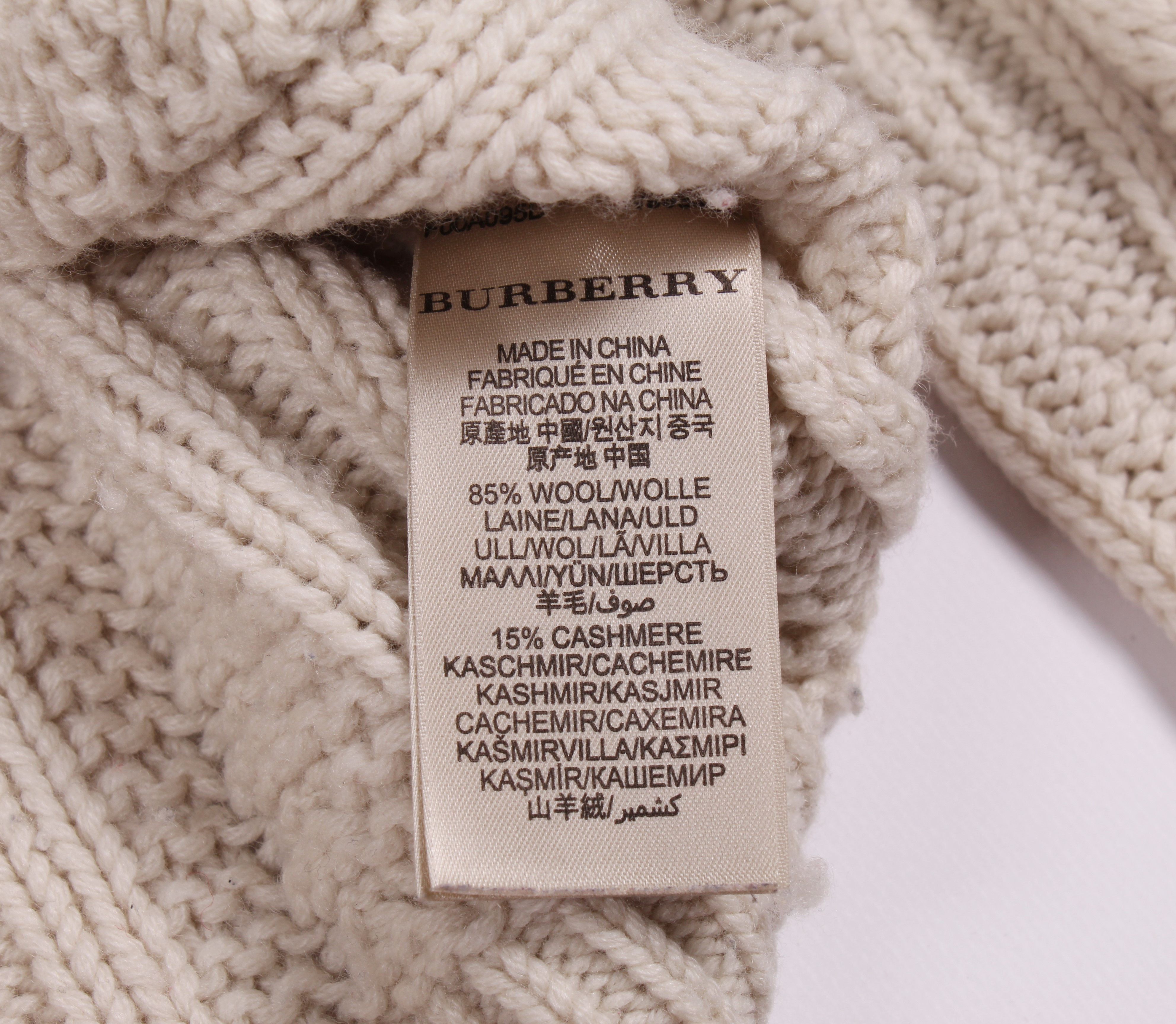 Burberry Burberry Wool Cashmere Cable Knit Cardigan Size M / US 6-8 / IT 42-44 - 6 Thumbnail