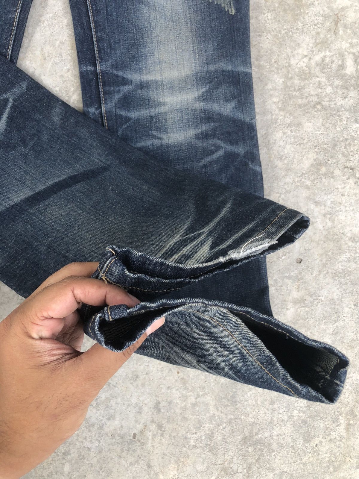 Japanese Brand Japanese Classical elf Distressed Jeans Embroidered Size US 31 - 14 Thumbnail