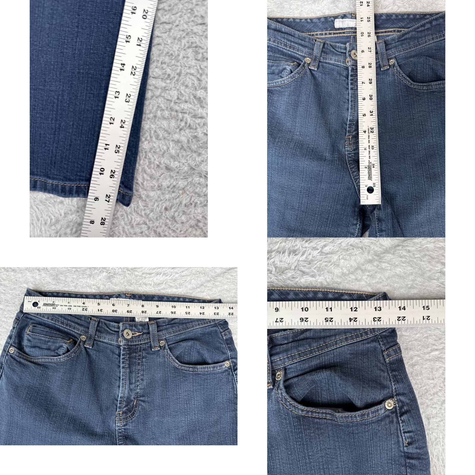 Vintage Chicos Jeans Women Blue Denim Bootcut 0 S 26x28 Mid Rise Cotton Blend Stretch Regular 5-Pocket Design Size 25" / US 0 / IT 36 - 8 Thumbnail