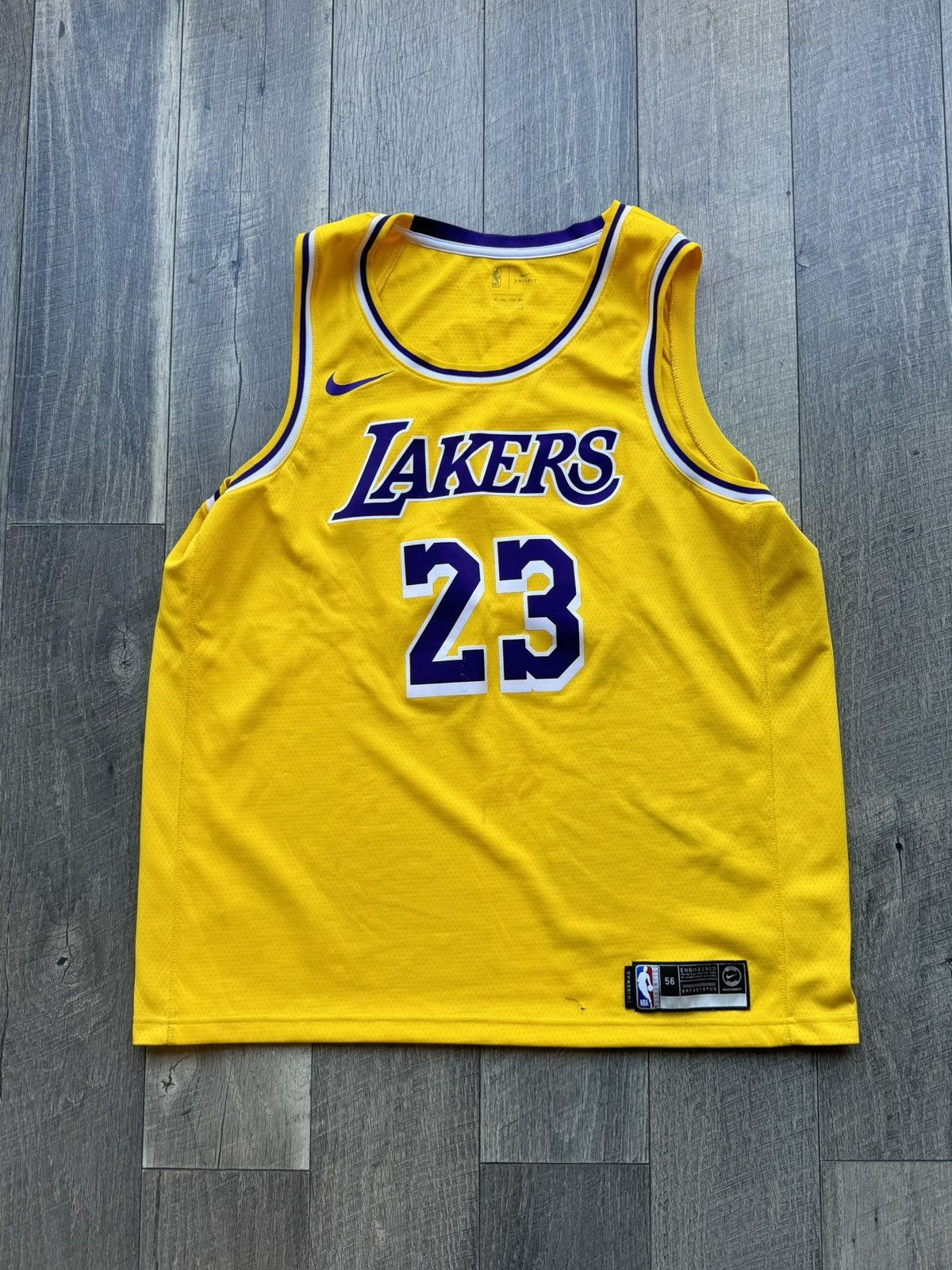 NBA × Nike Nike LeBron James LA Lakers NBA Swingman Jersey - 56 Size US XXL / EU 58 / 5 - 1 Thumbnail