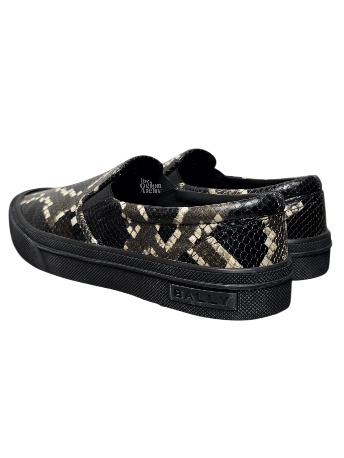 Bally Bally Leory Python Print Leather Slip-On Sneaker Size US 9.5 / EU 42-43 - 2 Thumbnail
