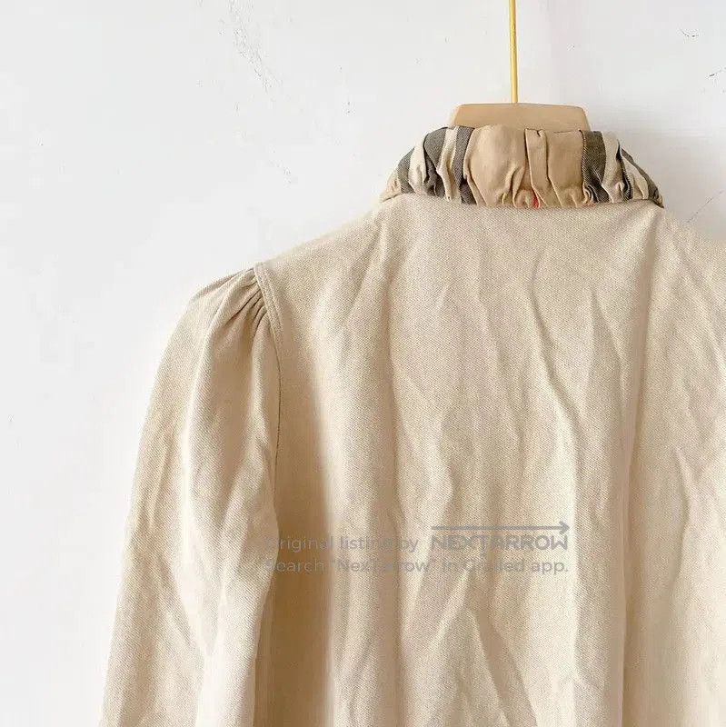 Burberry Burberry Long Sleeve Cotton T-Shirt in Khaki. Size S / US 4 / IT 40 - 5 Thumbnail