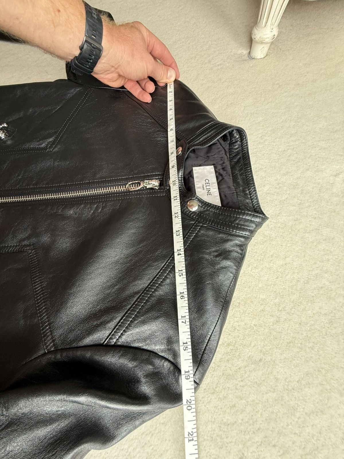 Celine $5.7k FW24 Celine Cafe Racer blouson leather jacket Hedi 52 Size US L / EU 52-54 / 3 - 7 Thumbnail