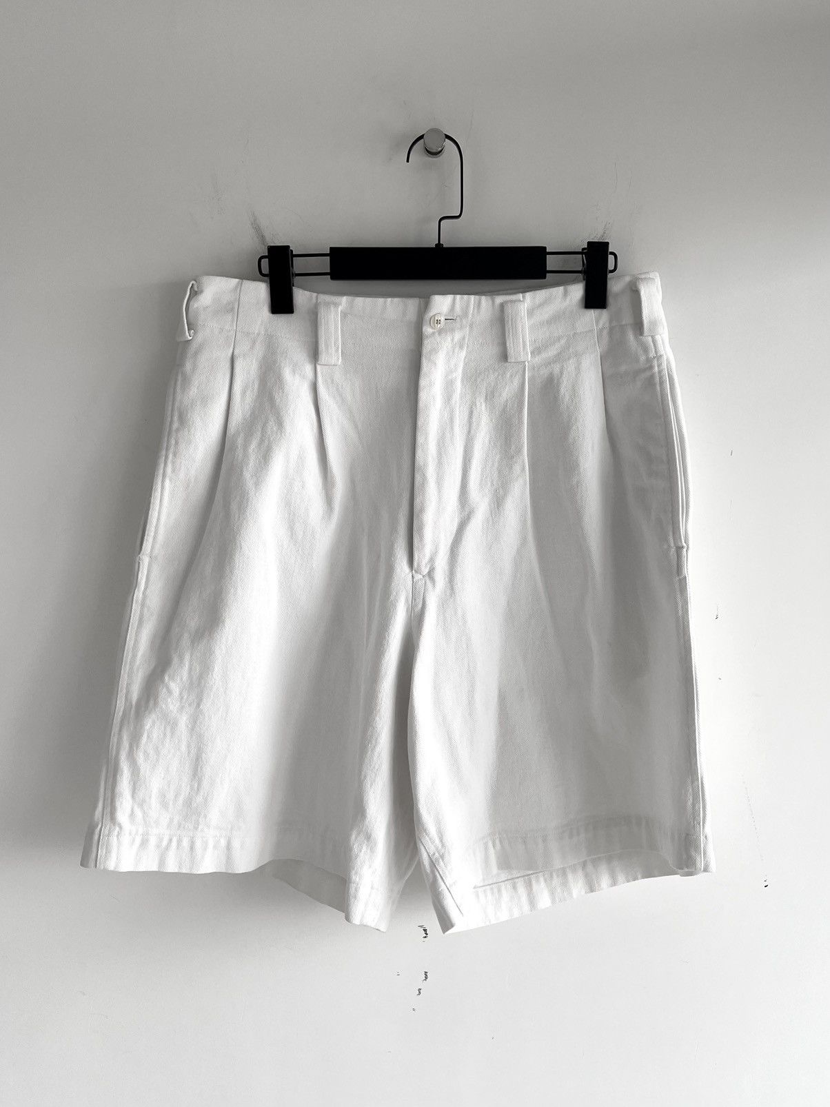 Yohji Yamamoto Yohji Yamamoto Pour Homme - Cotton/Twill 2 Tuck Short Pants Size US 30 / EU 46 - 1 Thumbnail