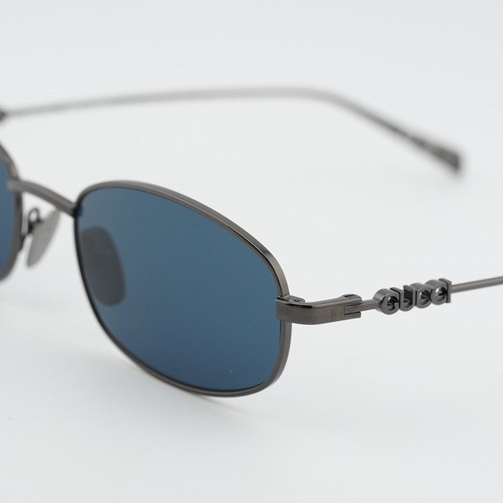 Gucci Gucci GG1940S 001 Sunglasses Ruthenium Rectangle Frame, Blue Size ONE SIZE - 10 Thumbnail