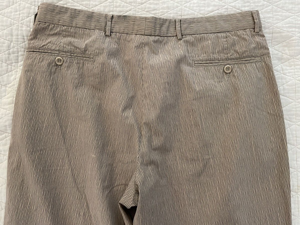 Armani Collezioni Free Hand Stripe Lightweight Cotton Trouser Size US 36 / EU 52 - 7 Thumbnail