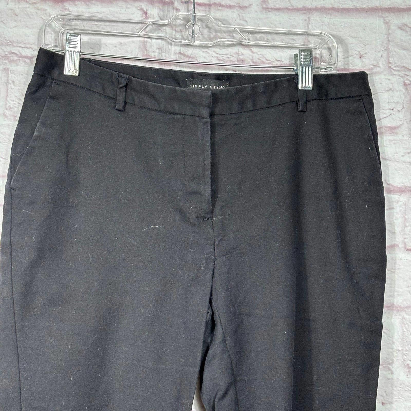 Other Simply Styled by Sears Black Cotton Blend Pants Size 8 Size 32" / US 10 / IT 46 - 2 Thumbnail