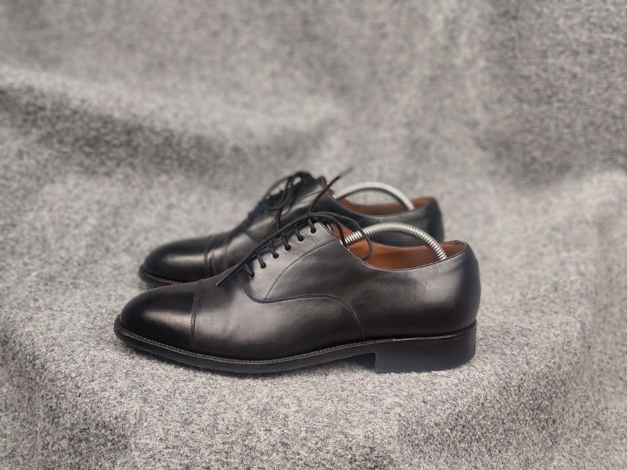 Carmina Carmina Albaladejo Black Calf Leather Cap Toe Oxford shoes Size US 10.5 / EU 43-44 - 8 Thumbnail