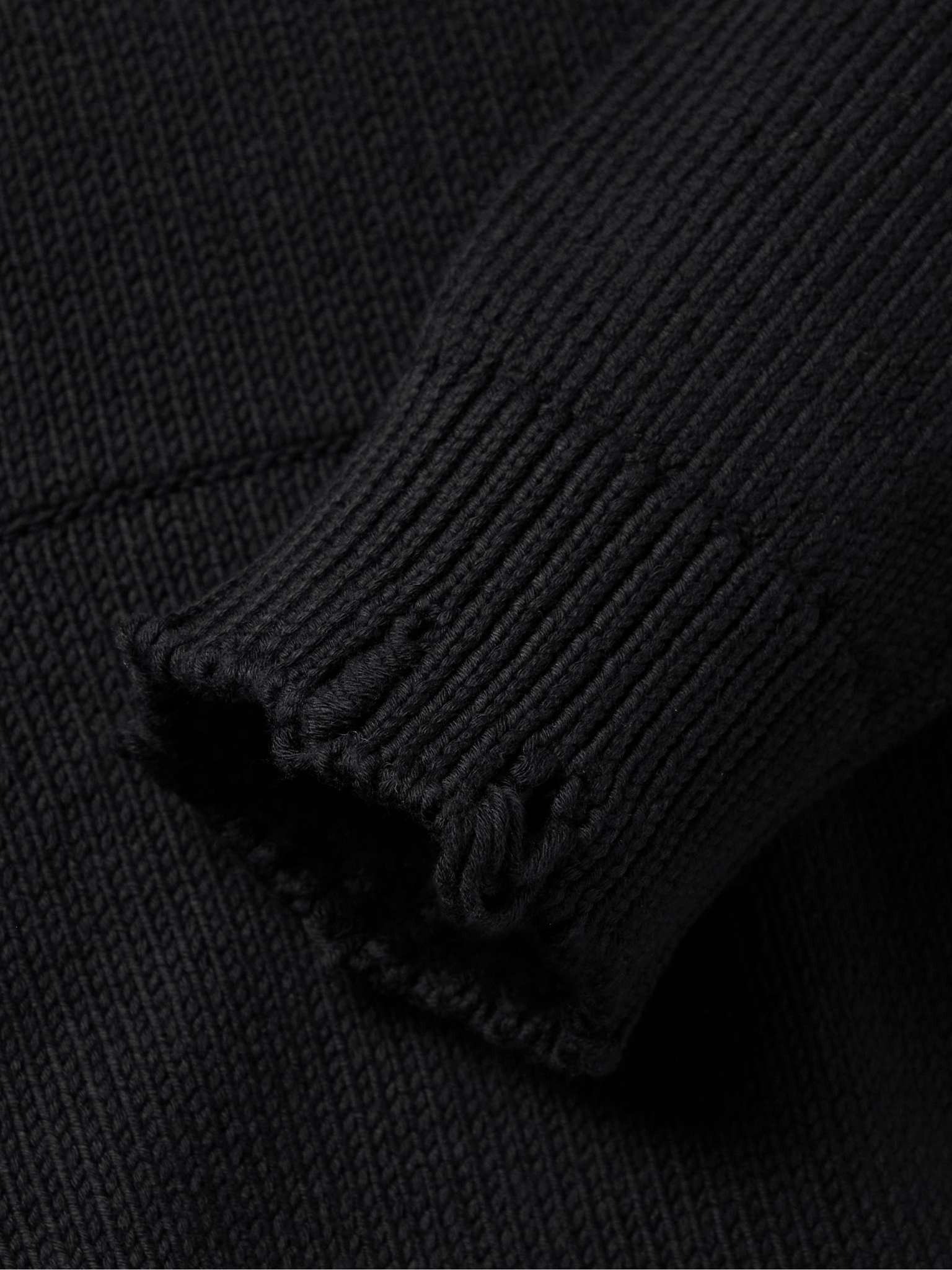 Saint Laurent Paris o1la1rc1a0825 712150 Distressed Hoodie in Cotton in Black Size US S / EU 44-46 / 1 - 4 Thumbnail
