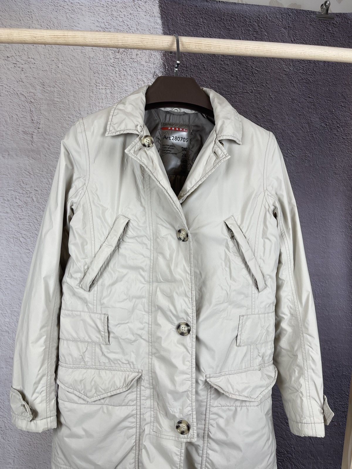 Prada × Vintage Prada red tab vintage nylon gore-tex coat jacket art. 280705 Size S / US 4 / IT 40 - 7 Thumbnail