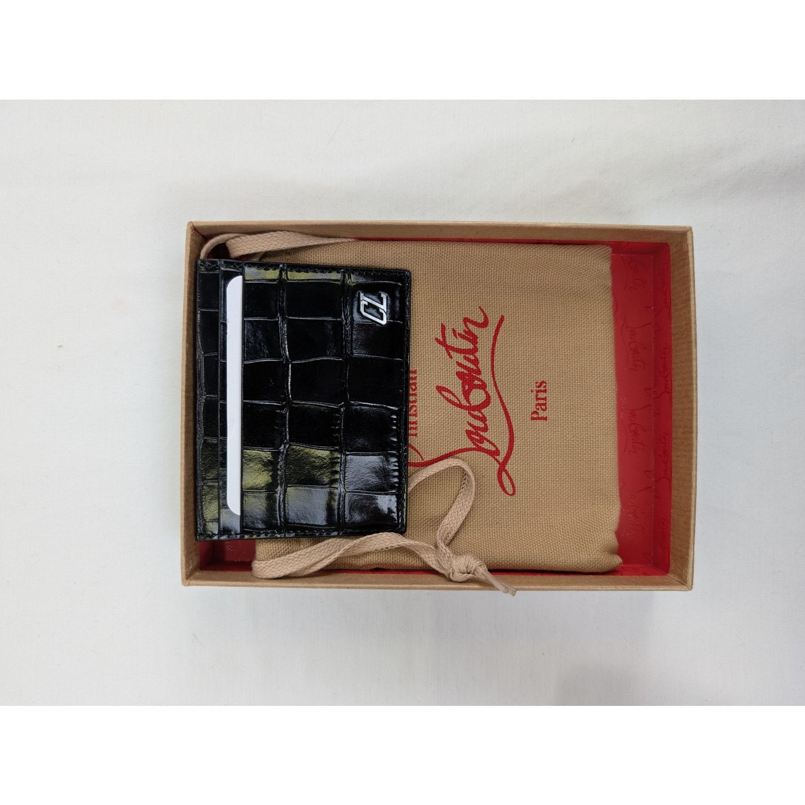 Christian Louboutin o1rshd1 Size: OS / Calf Ali/Happy Rui Logo Card Holder Black Size ONE SIZE - 9 Thumbnail