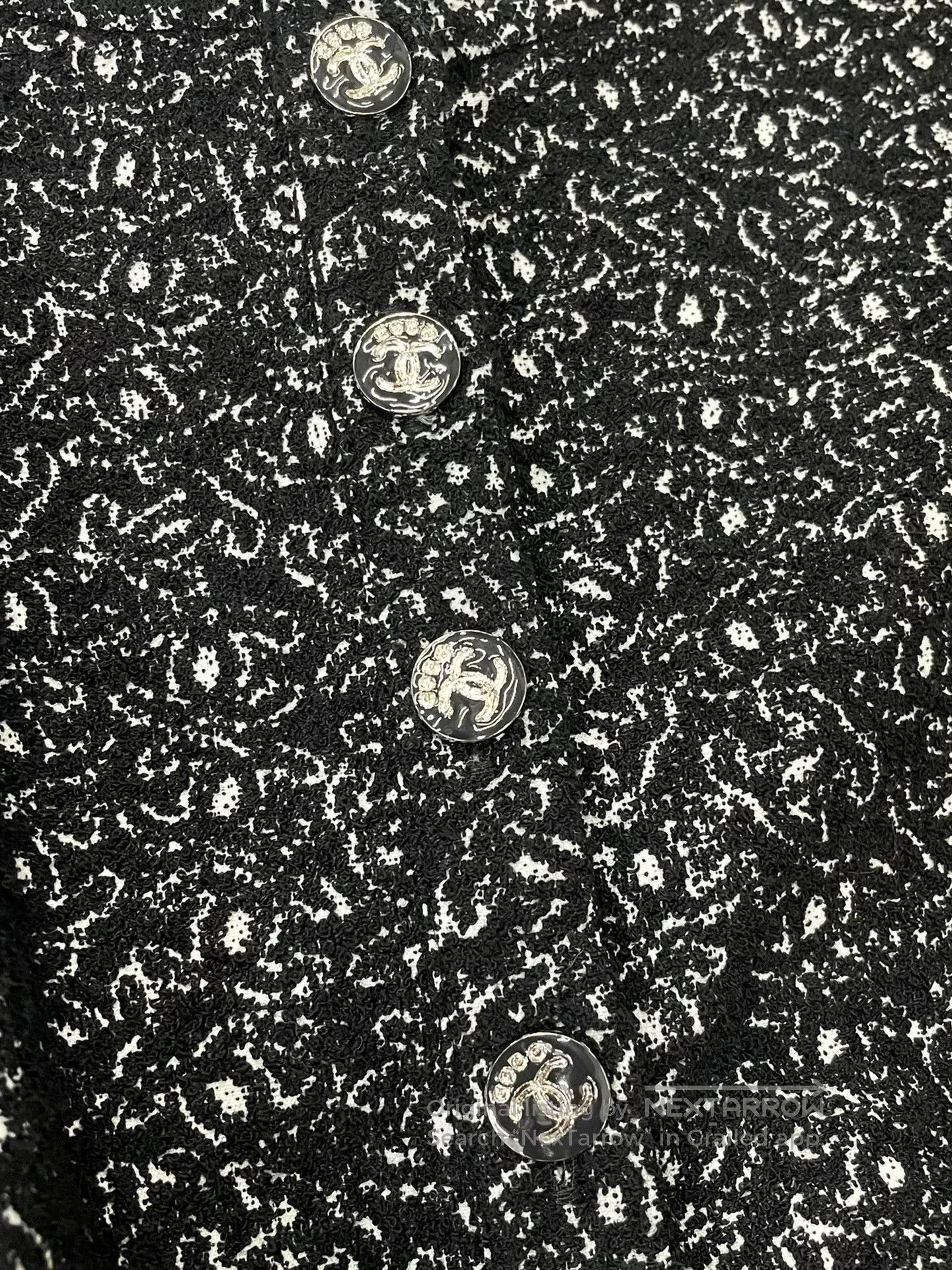 Chanel Chanel 25M Black Logo Print Dress. Size US 34 / EU 50 - 2 Thumbnail